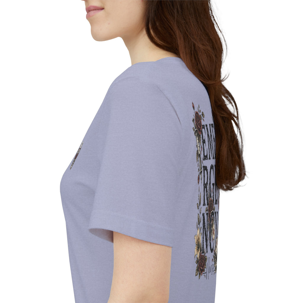 Emergency Nurse Shirt | Gothic Floral Nurse Tee | Vintage Tattoo Style ER Nurse T-Shirt | Bella & Canvas
