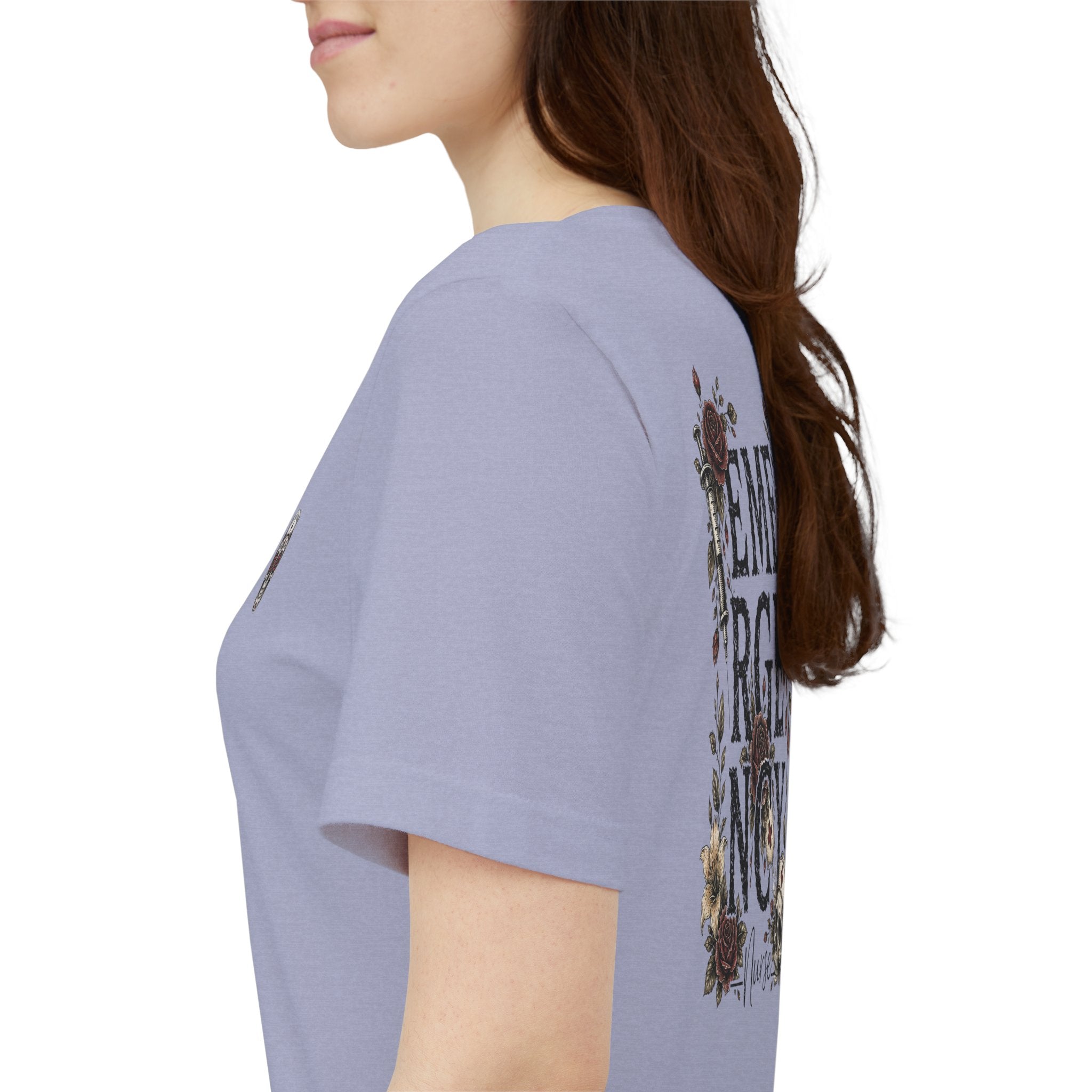 Emergency Nurse Shirt | Gothic Floral Nurse Tee | Vintage Tattoo Style ER Nurse T-Shirt | Bella & Canvas