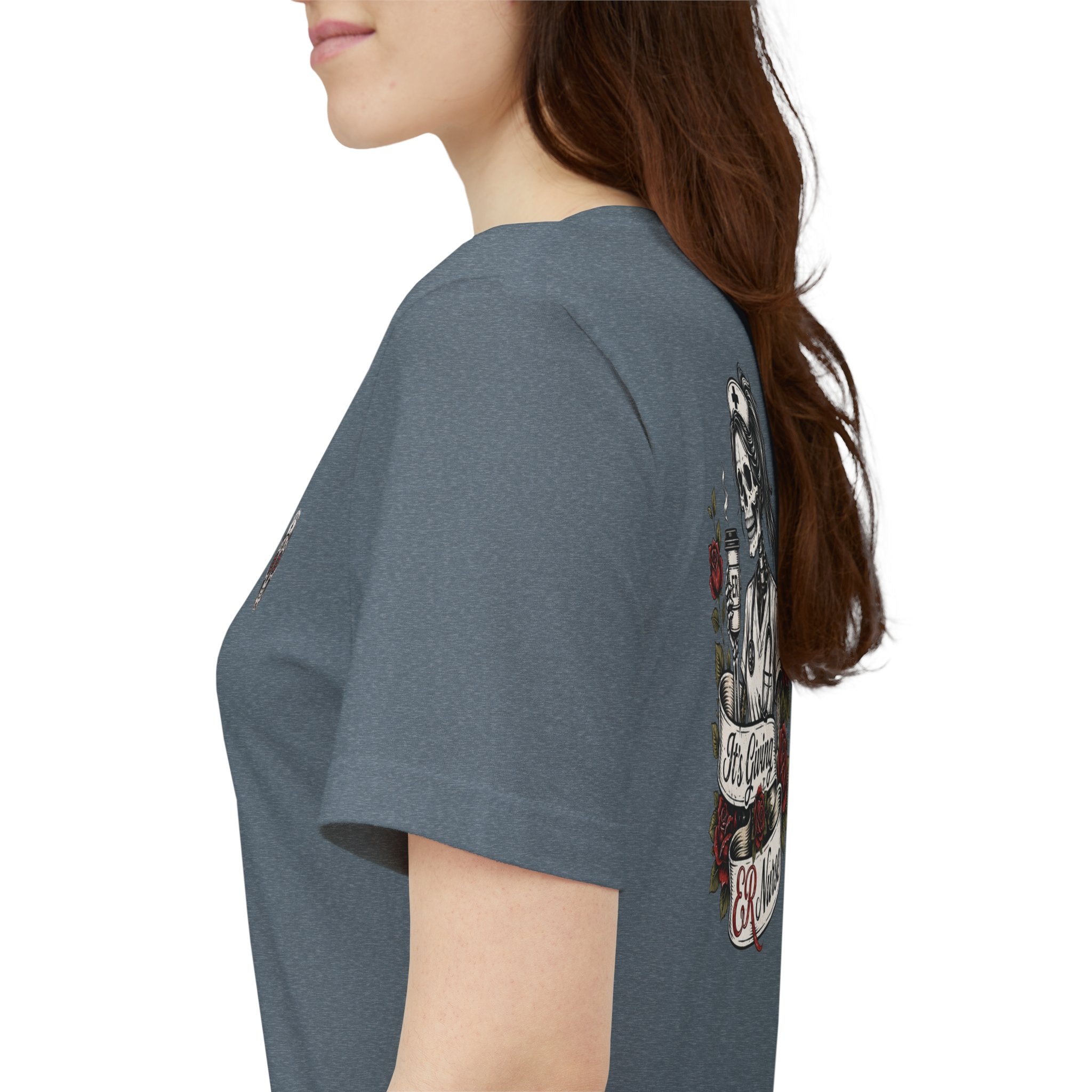 It's Giving ER Nurse Shirt | Funny ER Nurse Tee | Emergency Room Nurse Gift | Gothic Skeleton Nurse Shirt | Tattoo Style Healthcare T-Shirt