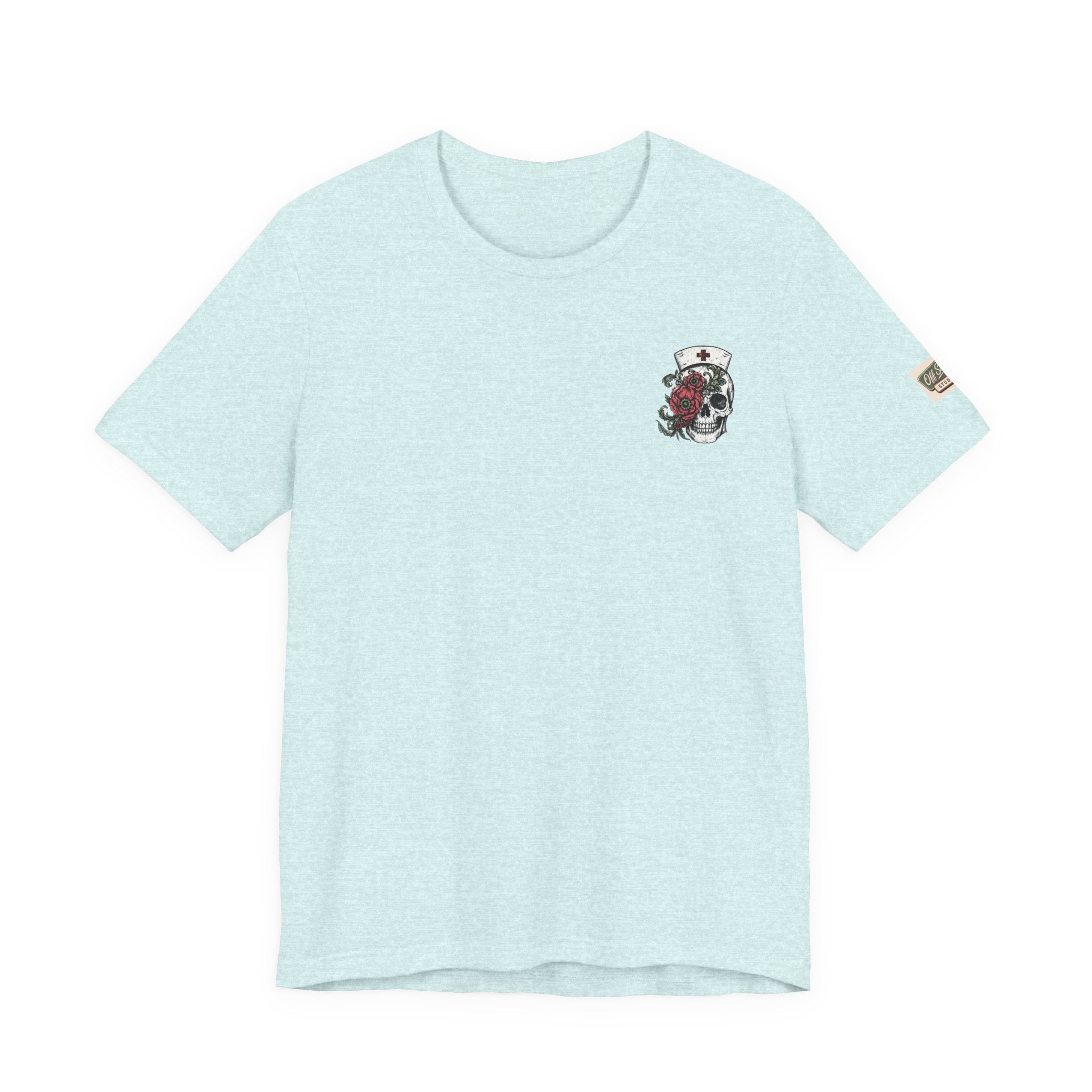 Night Shift Nurse Shirt | Skeleton Nurse T-Shirt | Tattoo Style Medical Shirt | Bella+Canvas