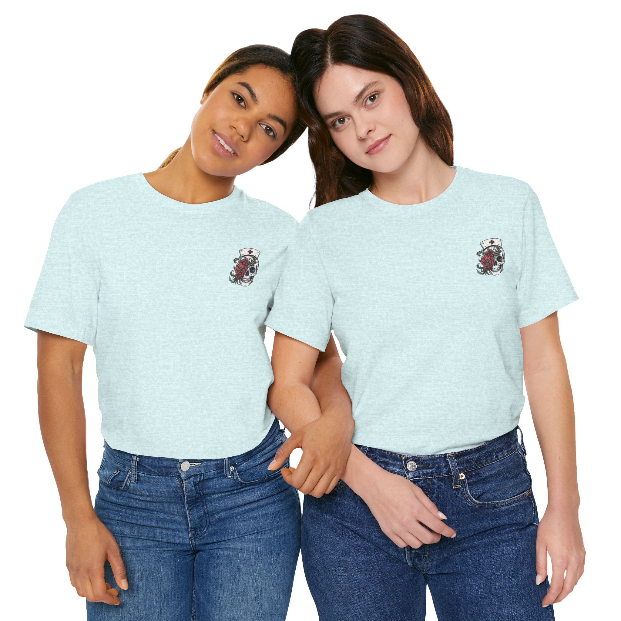 Night Shift Nurse Shirt | Skeleton Nurse T-Shirt | Tattoo Style Medical Shirt | Bella+Canvas