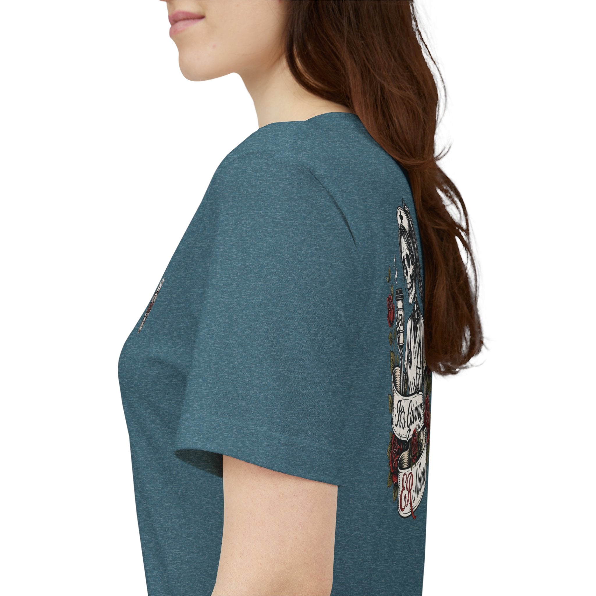 It's Giving ER Nurse Shirt | Funny ER Nurse Tee | Emergency Room Nurse Gift | Gothic Skeleton Nurse Shirt | Tattoo Style Healthcare T-Shirt