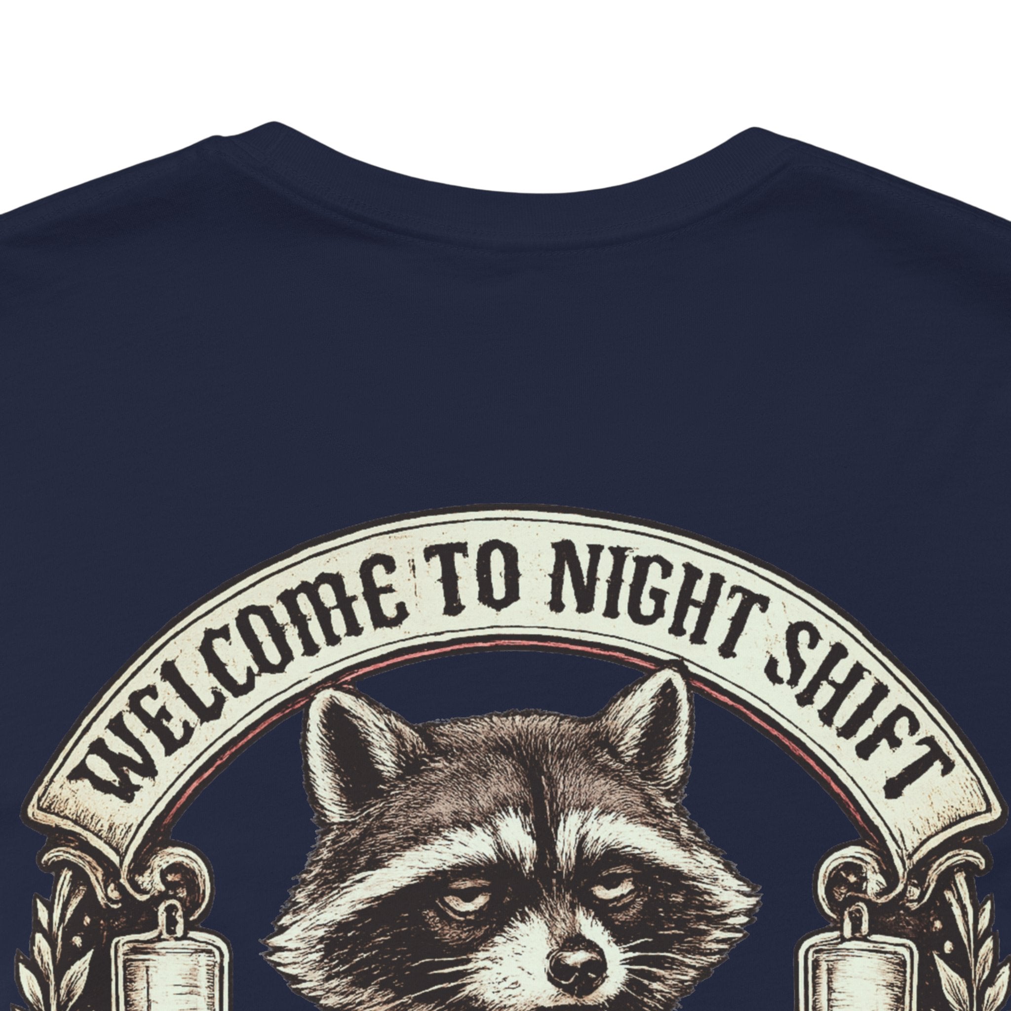 Night Shift Raccoon Nurse T-Shirt — "Welcome to Night Shift" Work Tee for Nurses & Healthcare