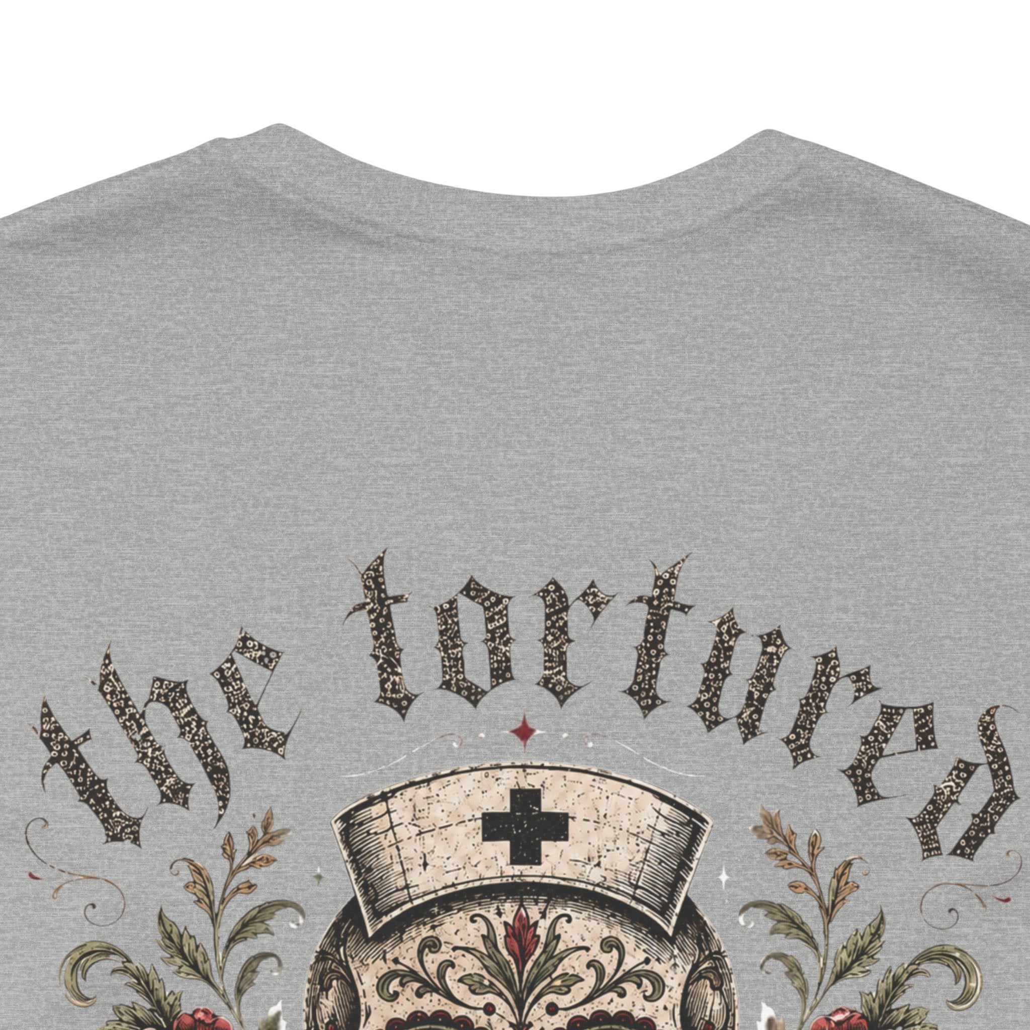 The Tortured Nurses Tee | Gothic Nurse Skull Shirt | Vintage Tattoo Medical Graphic Tee