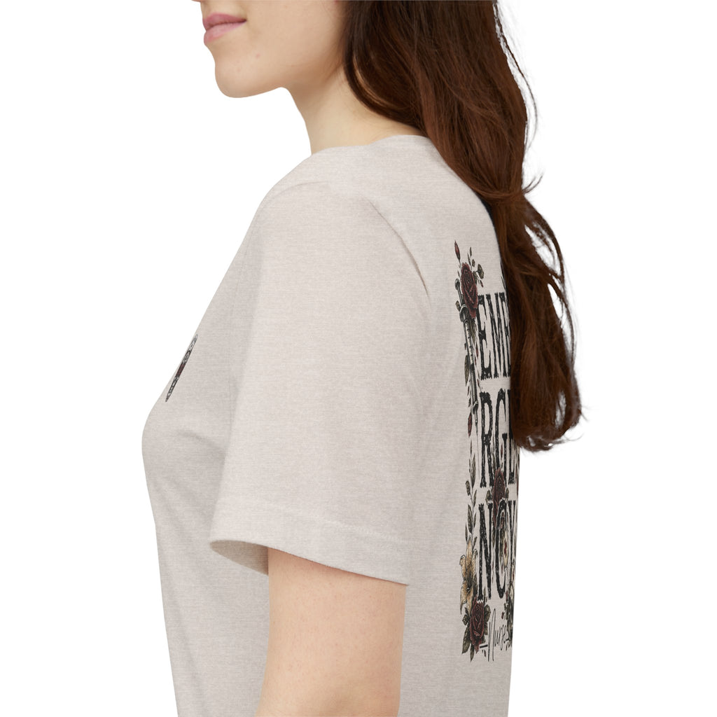 Emergency Nurse Shirt | Gothic Floral Nurse Tee | Vintage Tattoo Style ER Nurse T-Shirt | Bella & Canvas