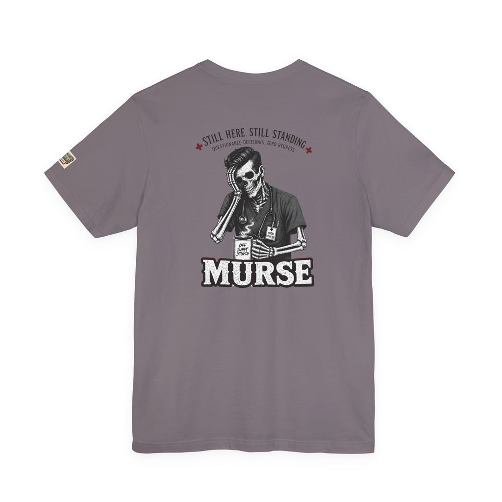 Murse Skeleton Nurse Graphic Tee — Back Print | Male Nurse Gift