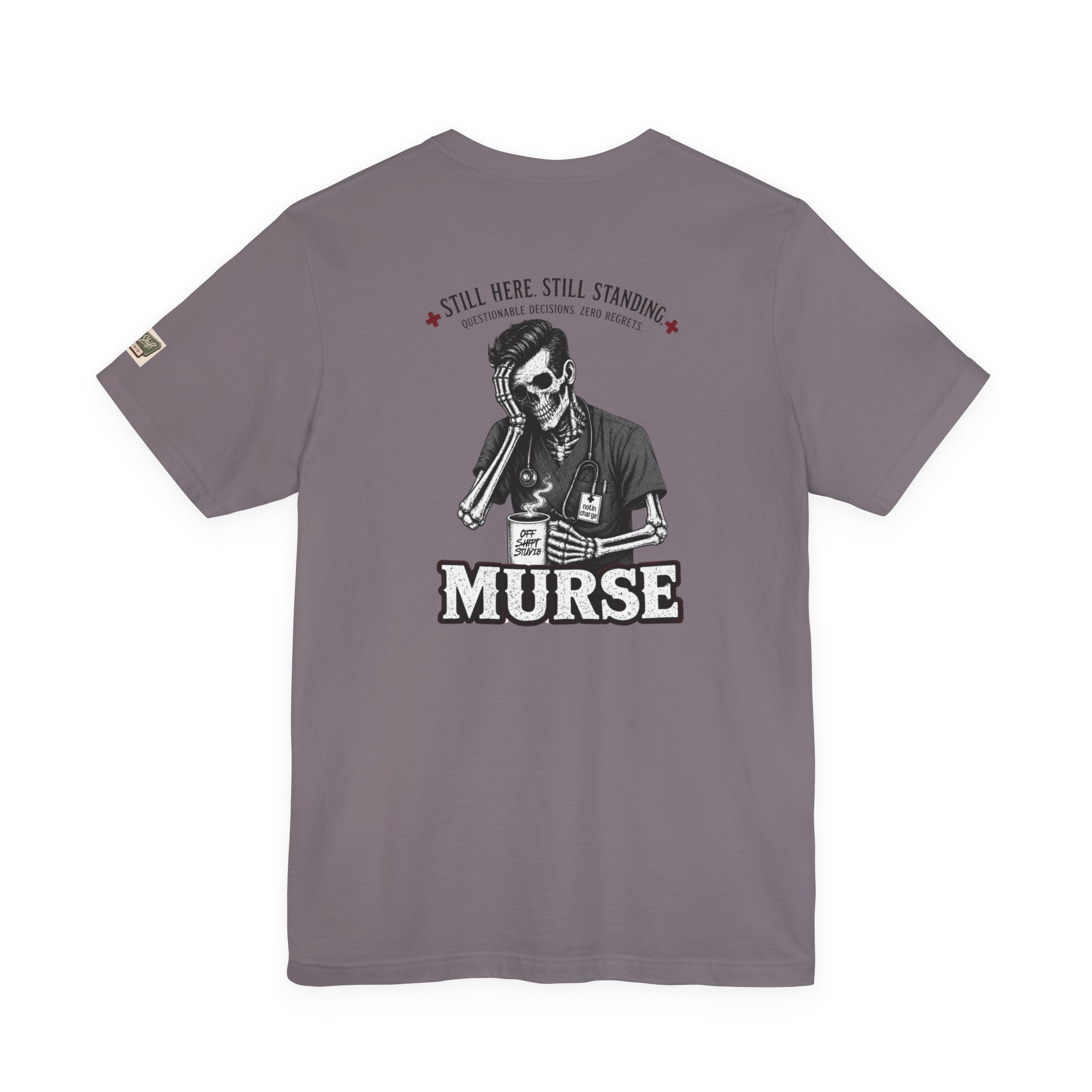 Murse Skeleton Nurse Graphic Tee — Back Print | Male Nurse Gift