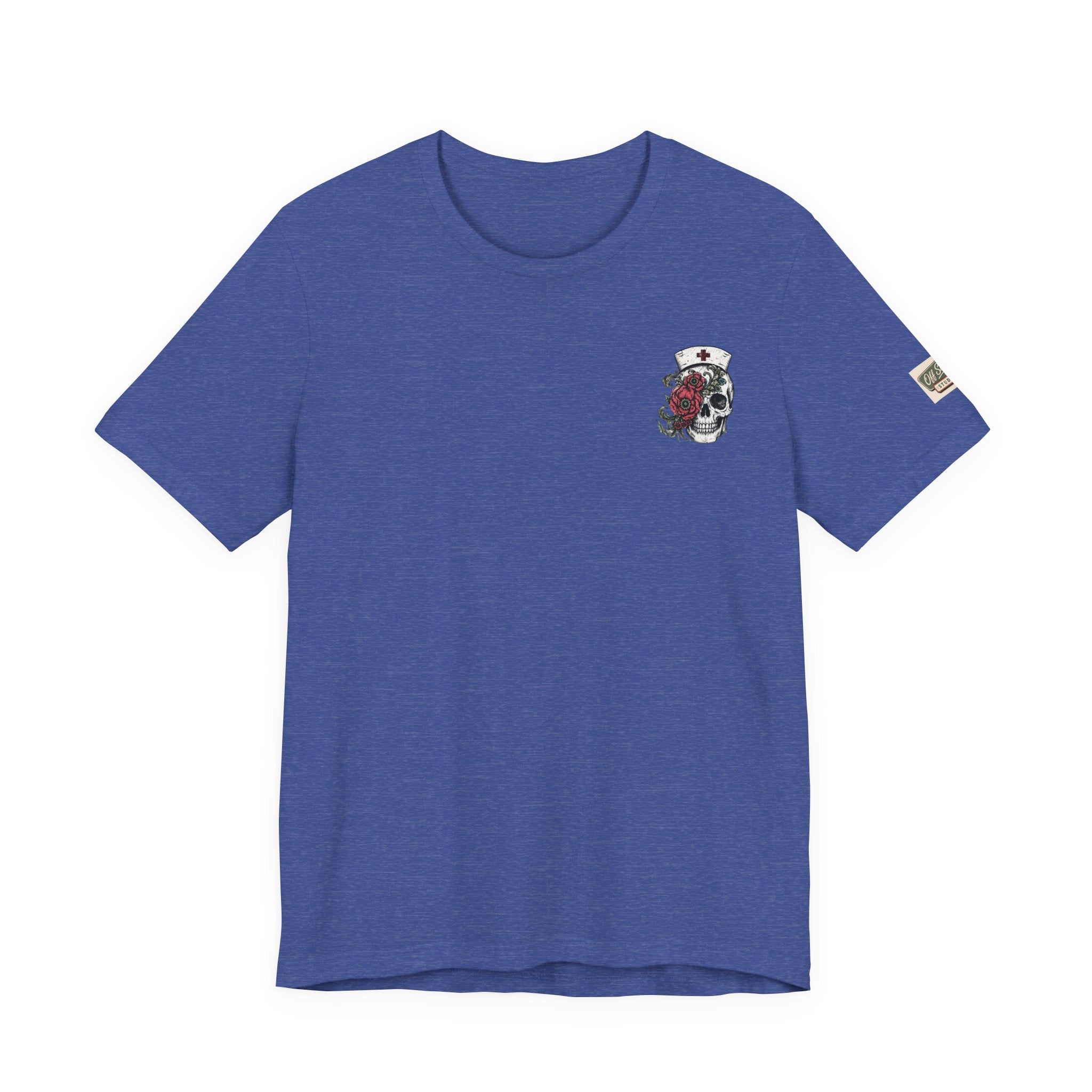 Night Shift Nurse Shirt | Skeleton Nurse T-Shirt | Tattoo Style Medical Shirt | Bella+Canvas