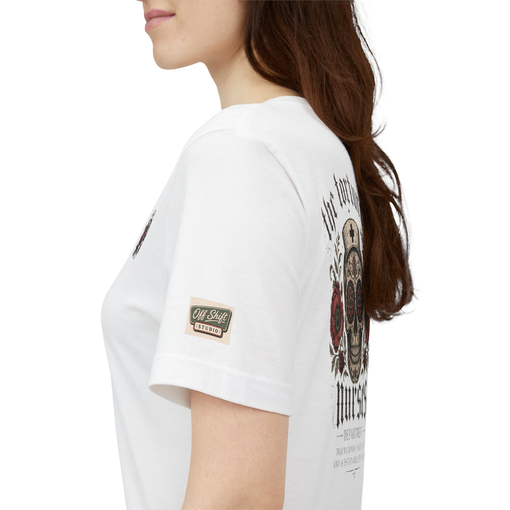 The Tortured Nurses Tee | Gothic Nurse Skull Shirt | Vintage Tattoo Medical Graphic Tee