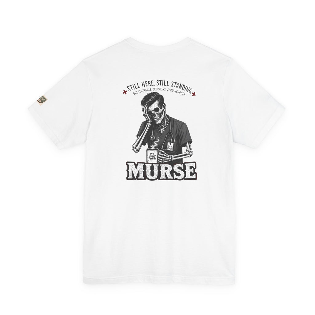Murse Skeleton Nurse Graphic Tee — Back Print | Male Nurse Gift