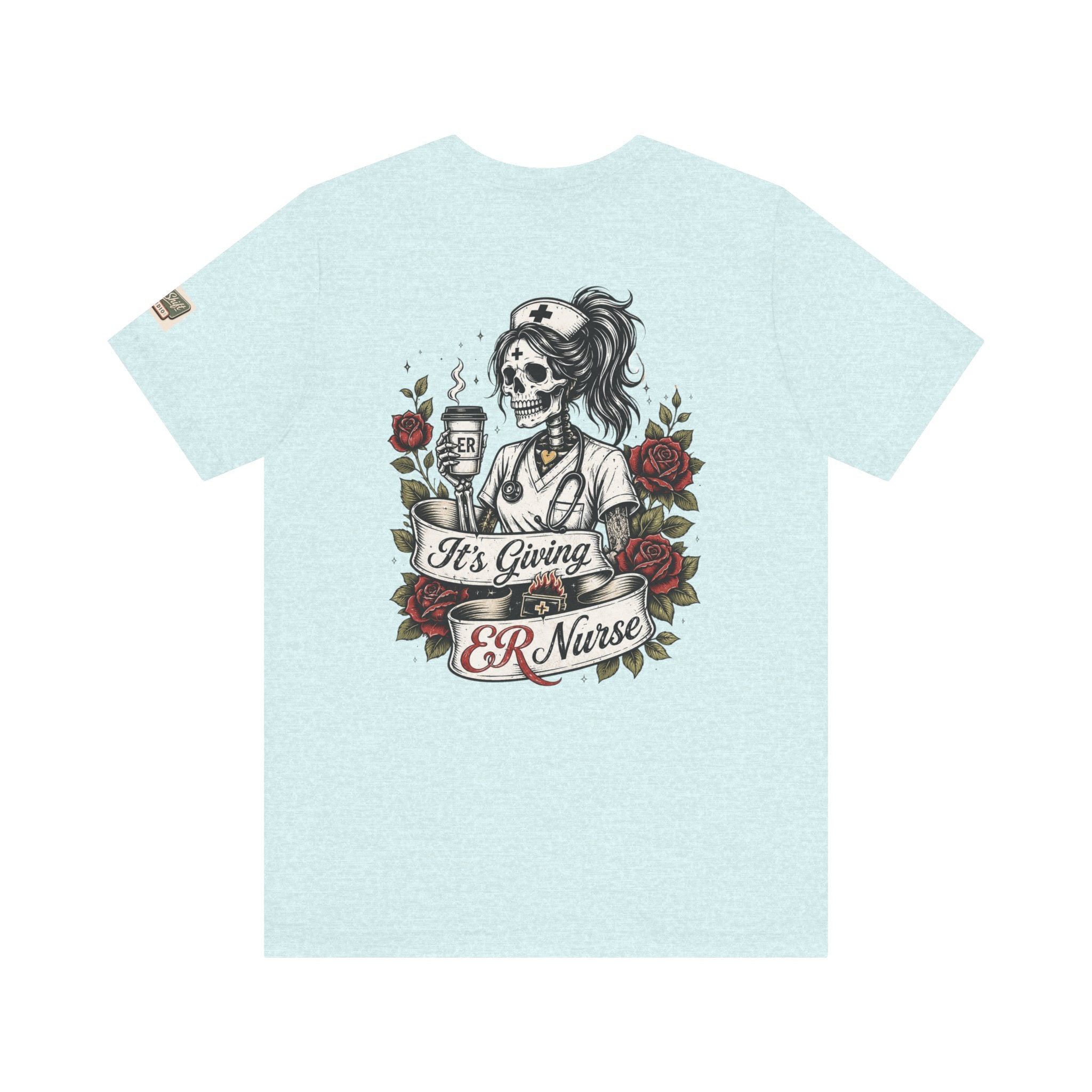 ER Nurse Skull Tee — "It's Giving ER Nurse" Graphic T-Shirt