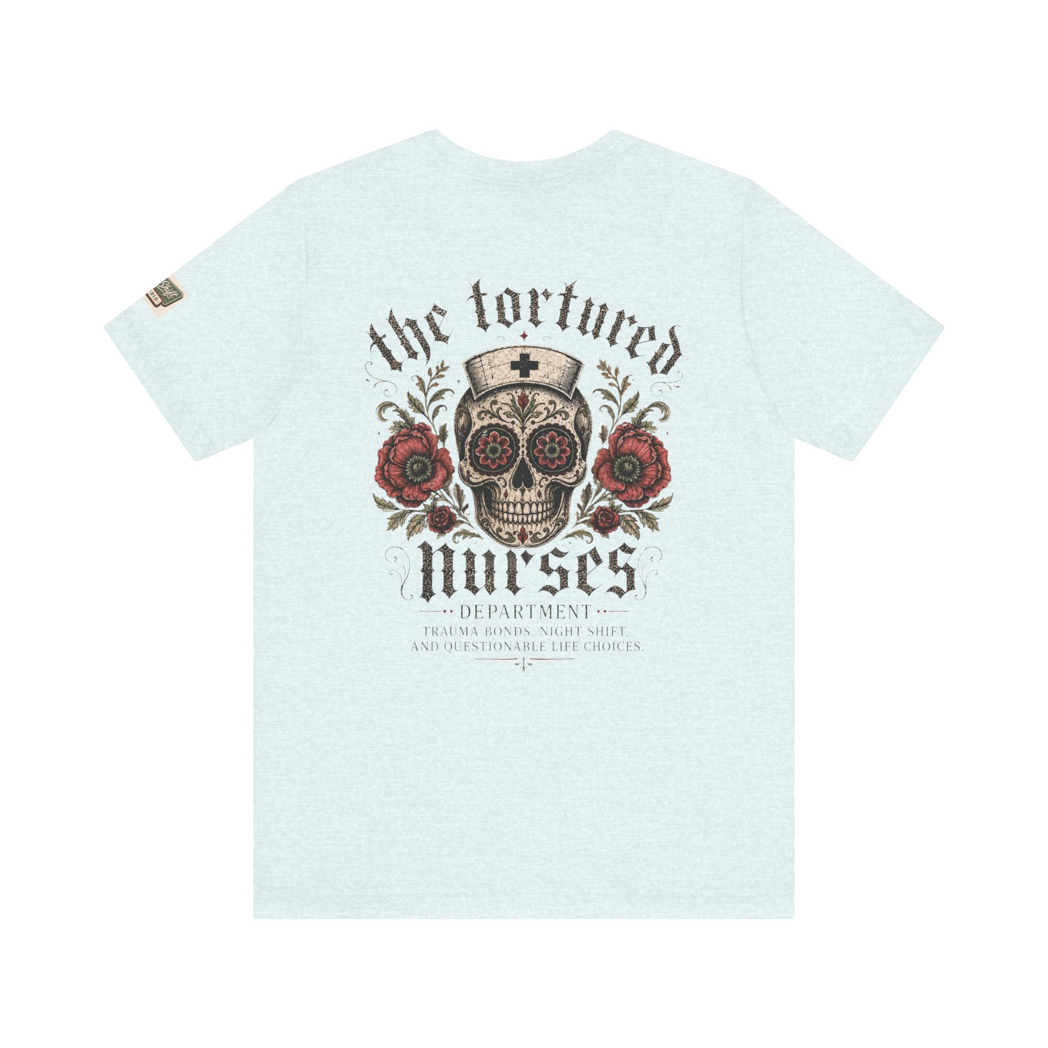 The Tortured Nurses Tee | Gothic Nurse Skull Shirt | Vintage Tattoo Medical Graphic Tee
