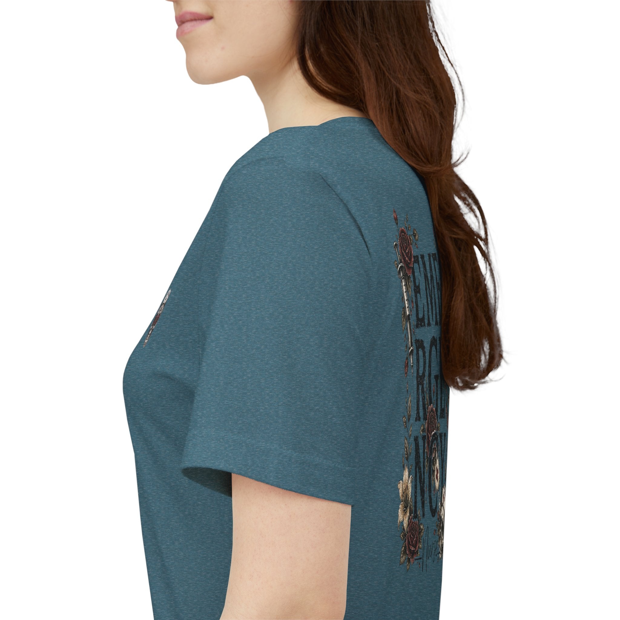 Emergency Nurse Shirt | Gothic Floral Nurse Tee | Vintage Tattoo Style ER Nurse T-Shirt | Bella & Canvas