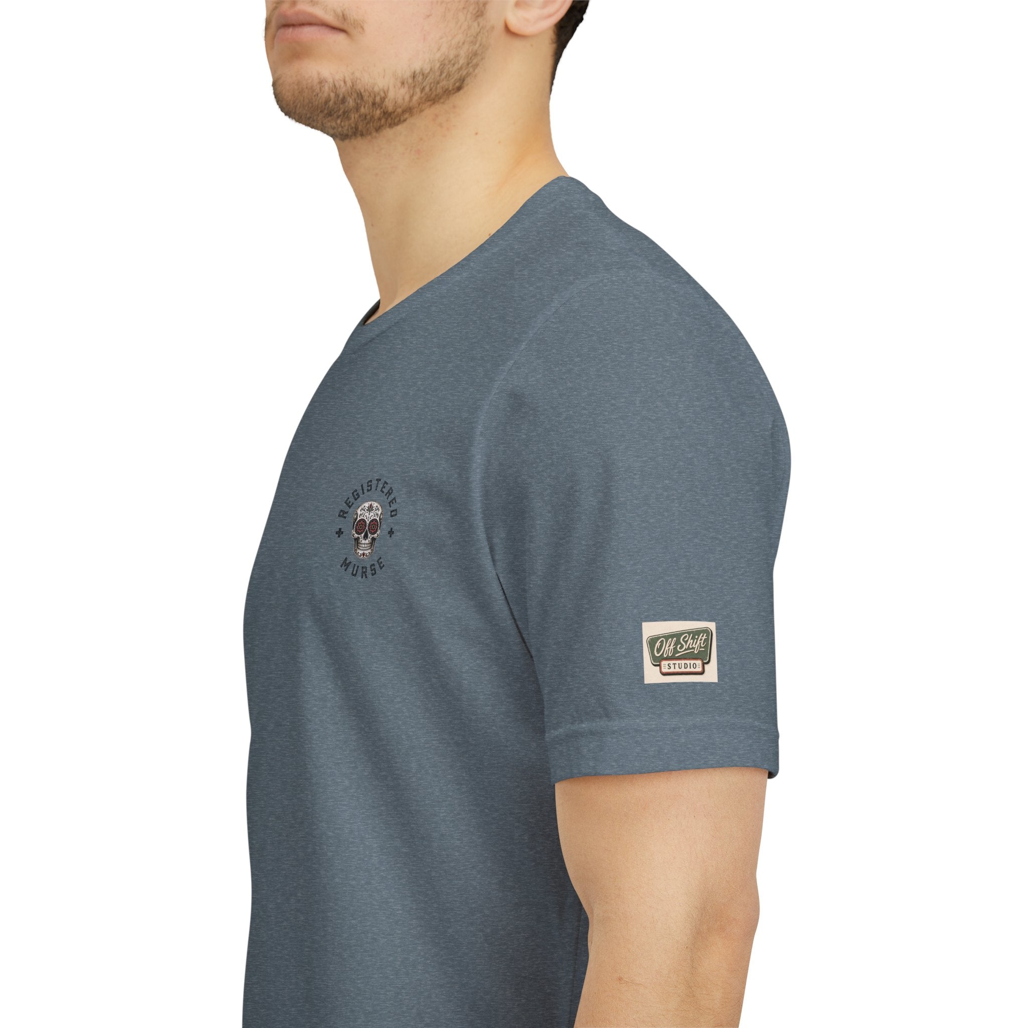 Murse Skeleton Nurse Graphic Tee — Back Print | Male Nurse Gift