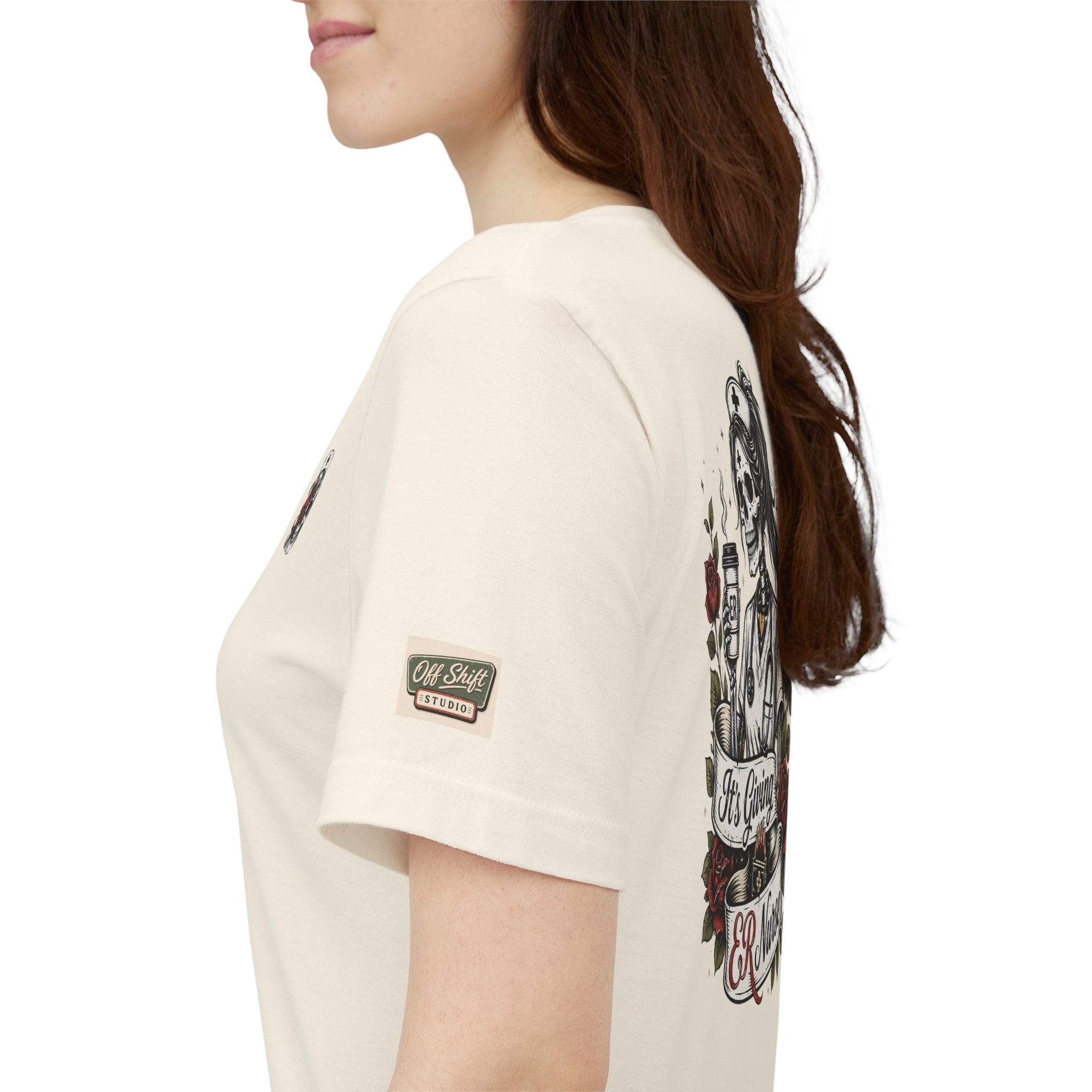 ER Nurse Skull Tee — "It's Giving ER Nurse" Graphic T-Shirt