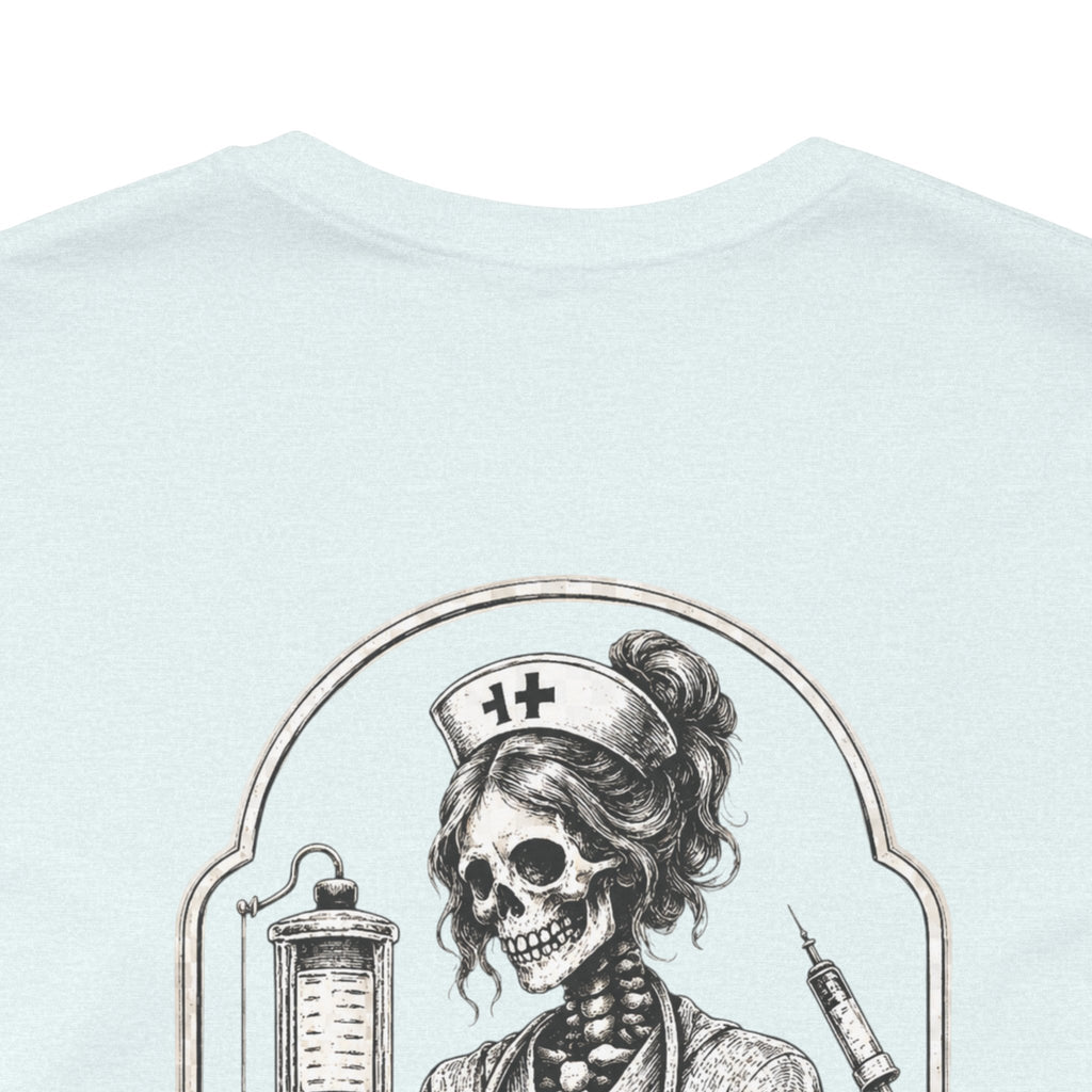 Night Shift Nurse Shirt | Skeleton Nurse T-Shirt | Tattoo Style Medical Shirt | Bella+Canvas