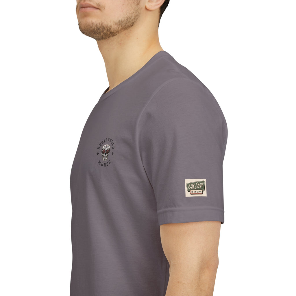 Murse Skeleton Nurse Graphic Tee — Back Print | Male Nurse Gift