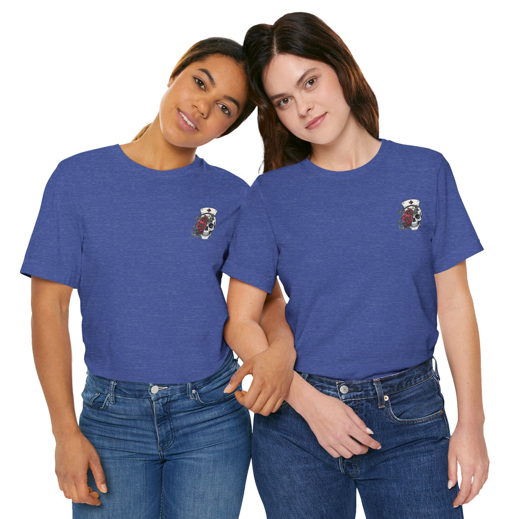 Night Shift Nurse Shirt | Skeleton Nurse T-Shirt | Tattoo Style Medical Shirt | Bella+Canvas