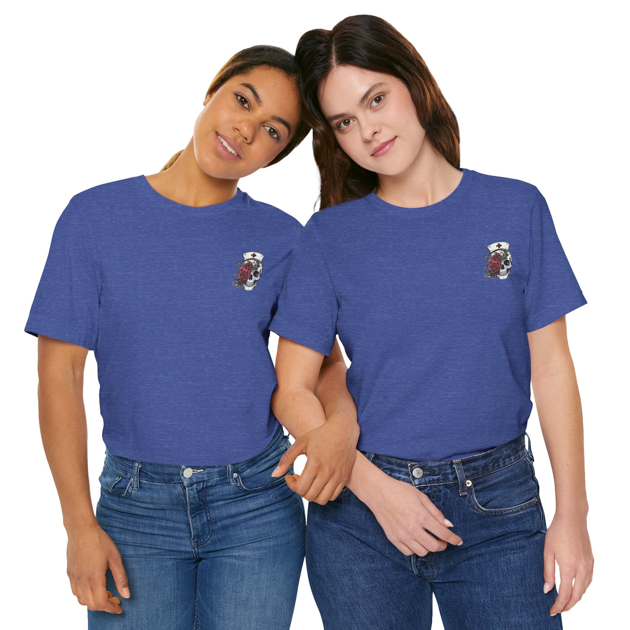 Night Shift Nurse Shirt | Skeleton Nurse T-Shirt | Tattoo Style Medical Shirt | Bella+Canvas
