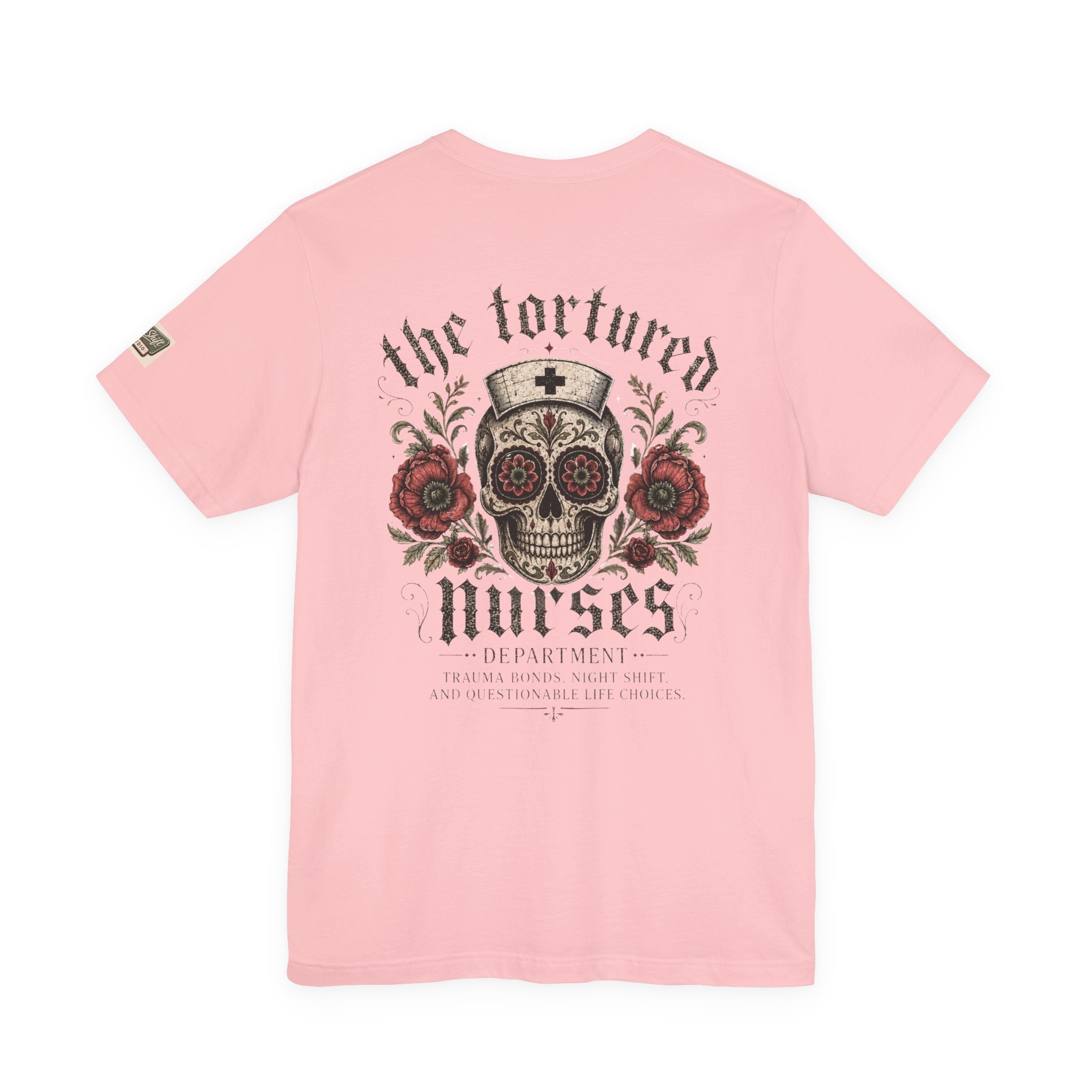 The Tortured Nurses Tee | Gothic Nurse Skull Shirt | Vintage Tattoo Medical Graphic Tee