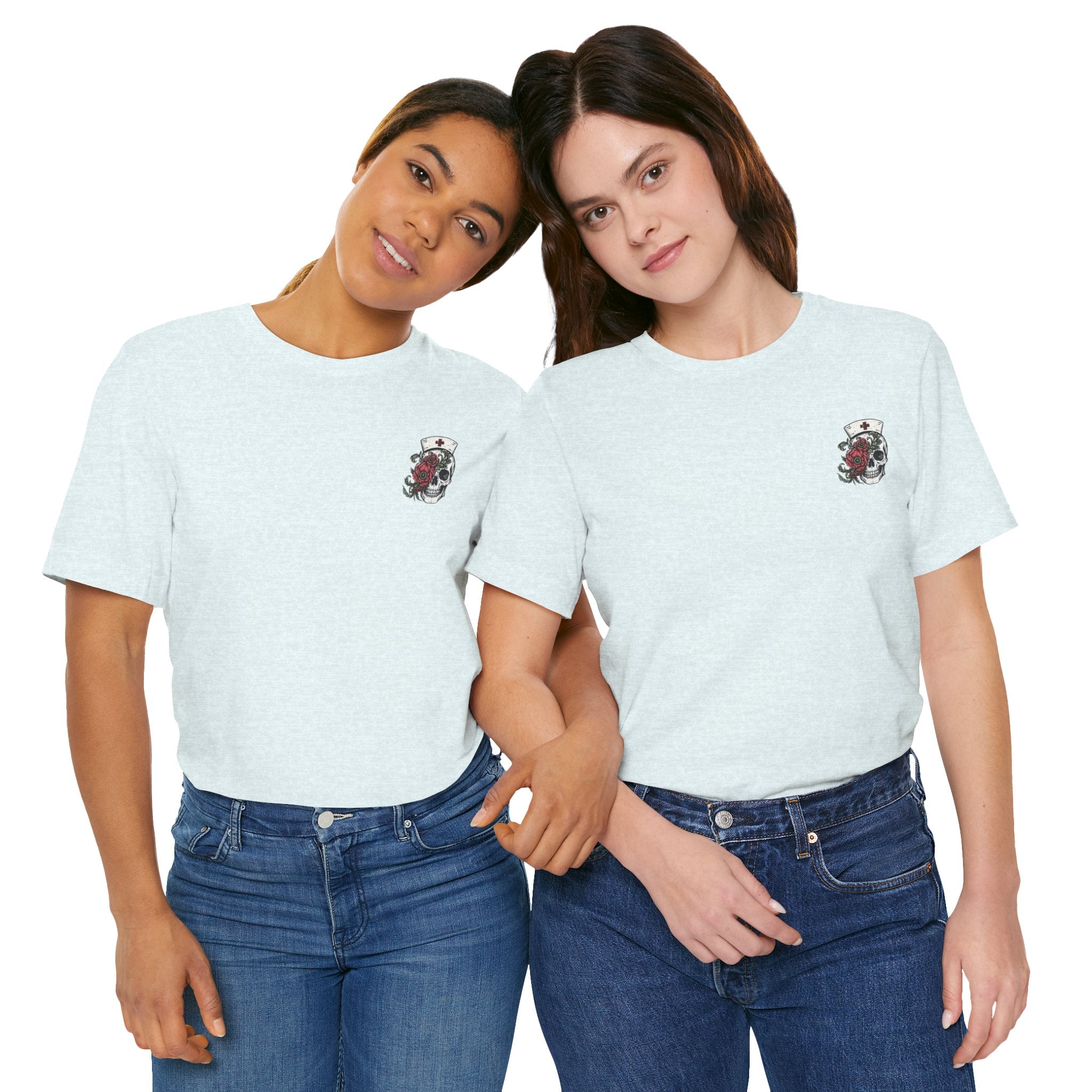 Night Shift Nurse Shirt | Skeleton Nurse T-Shirt | Tattoo Style Medical Shirt | Bella+Canvas