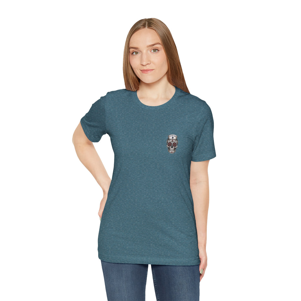 Emergency Nurse Shirt | Gothic Floral Nurse Tee | Vintage Tattoo Style ER Nurse T-Shirt | Bella & Canvas