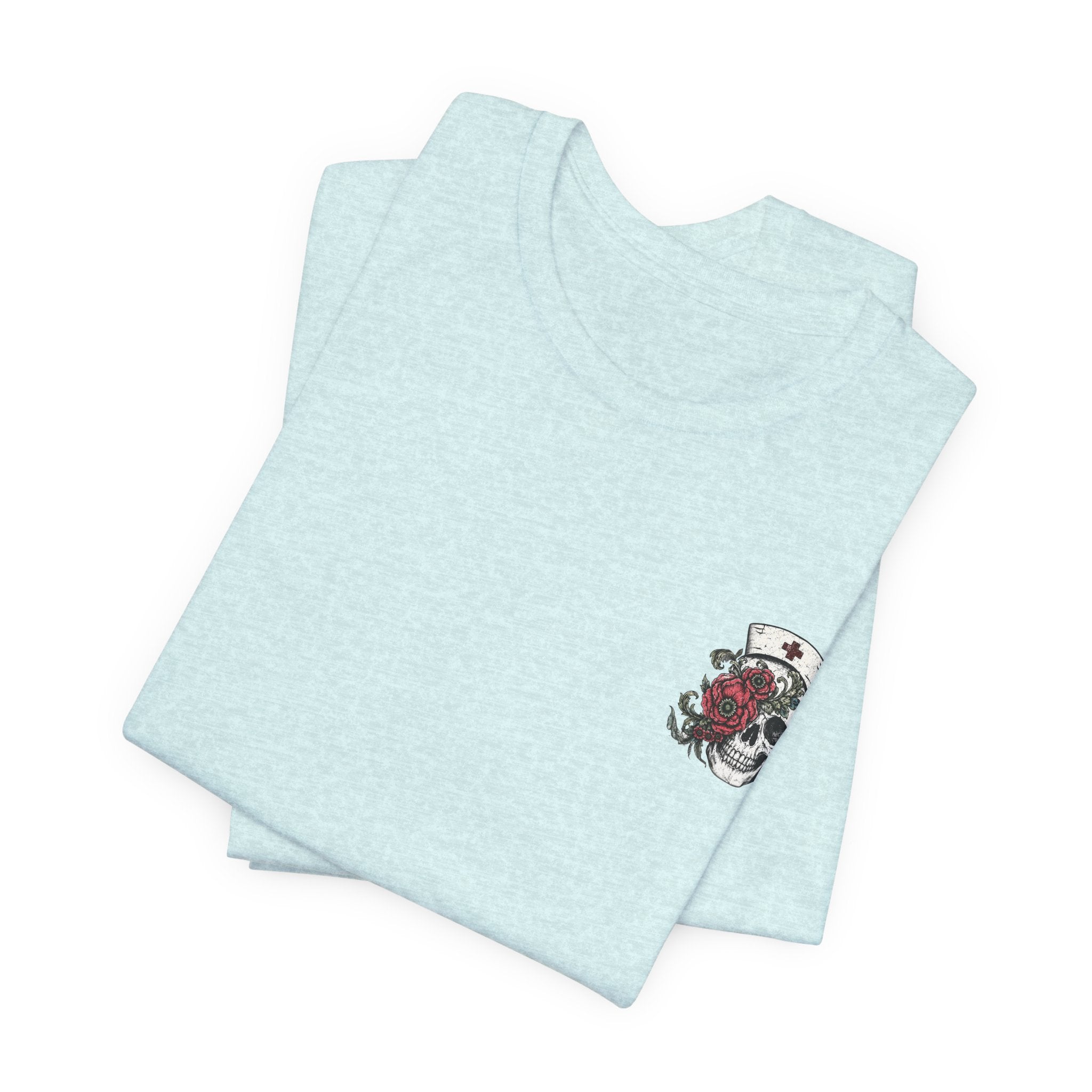 Night Shift Nurse Shirt | Skeleton Nurse T-Shirt | Tattoo Style Medical Shirt | Bella+Canvas