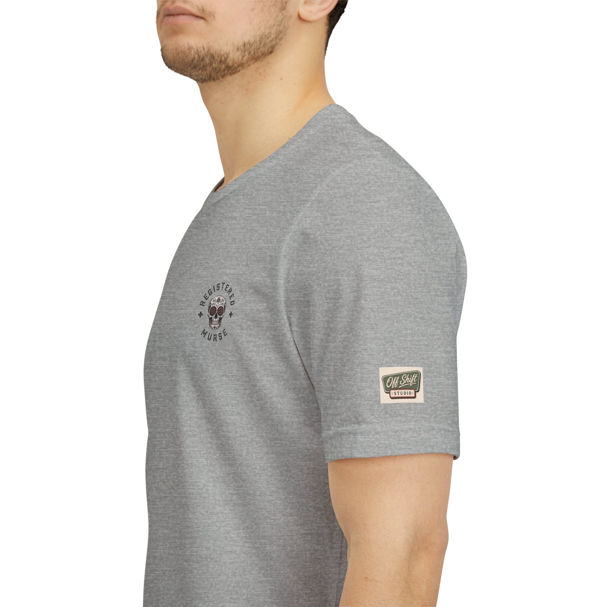 Murse Skeleton Nurse Graphic Tee — Back Print | Male Nurse Gift