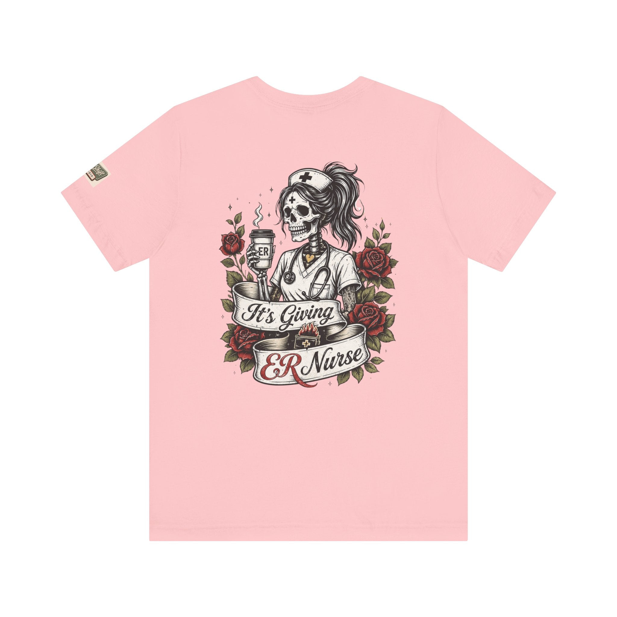 ER Nurse Skull Tee — "It's Giving ER Nurse" Graphic T-Shirt