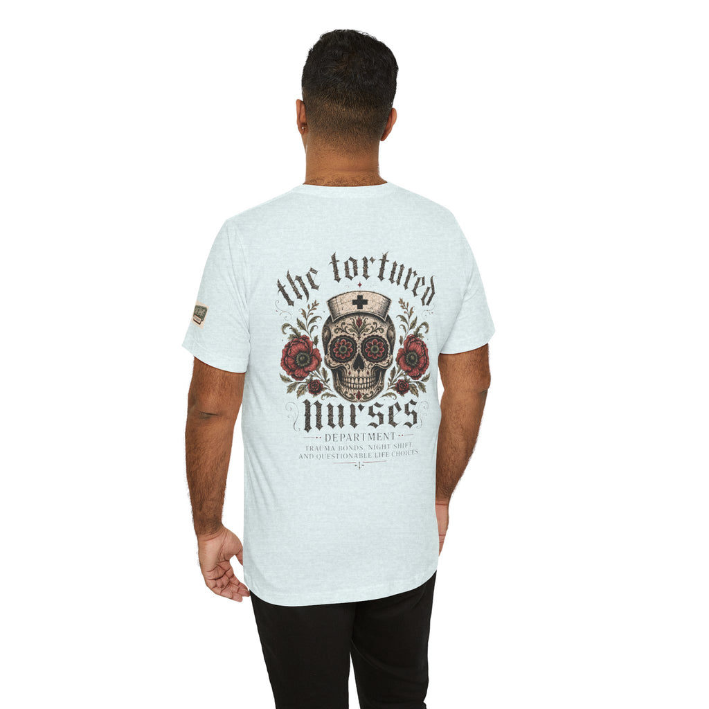The Tortured Nurses Tee | Gothic Nurse Skull Shirt | Vintage Tattoo Medical Graphic Tee
