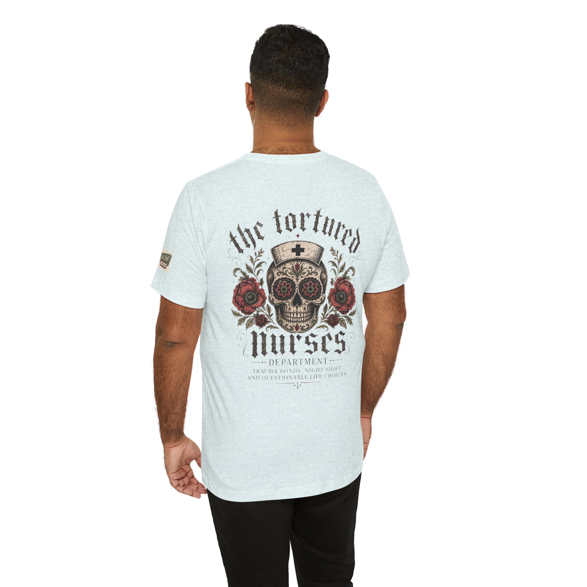 The Tortured Nurses Tee | Gothic Nurse Skull Shirt | Vintage Tattoo Medical Graphic Tee