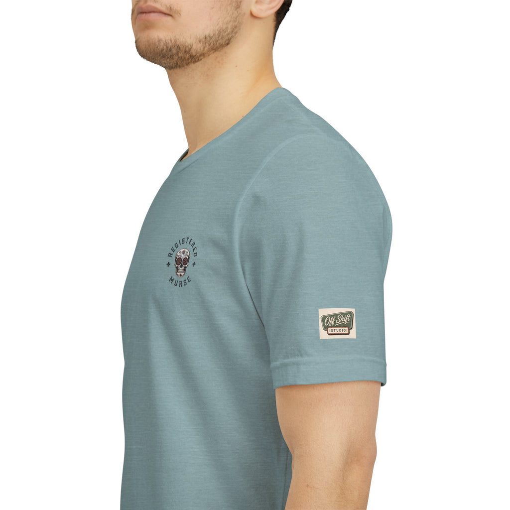 Murse Skeleton Nurse Graphic Tee — Back Print | Male Nurse Gift