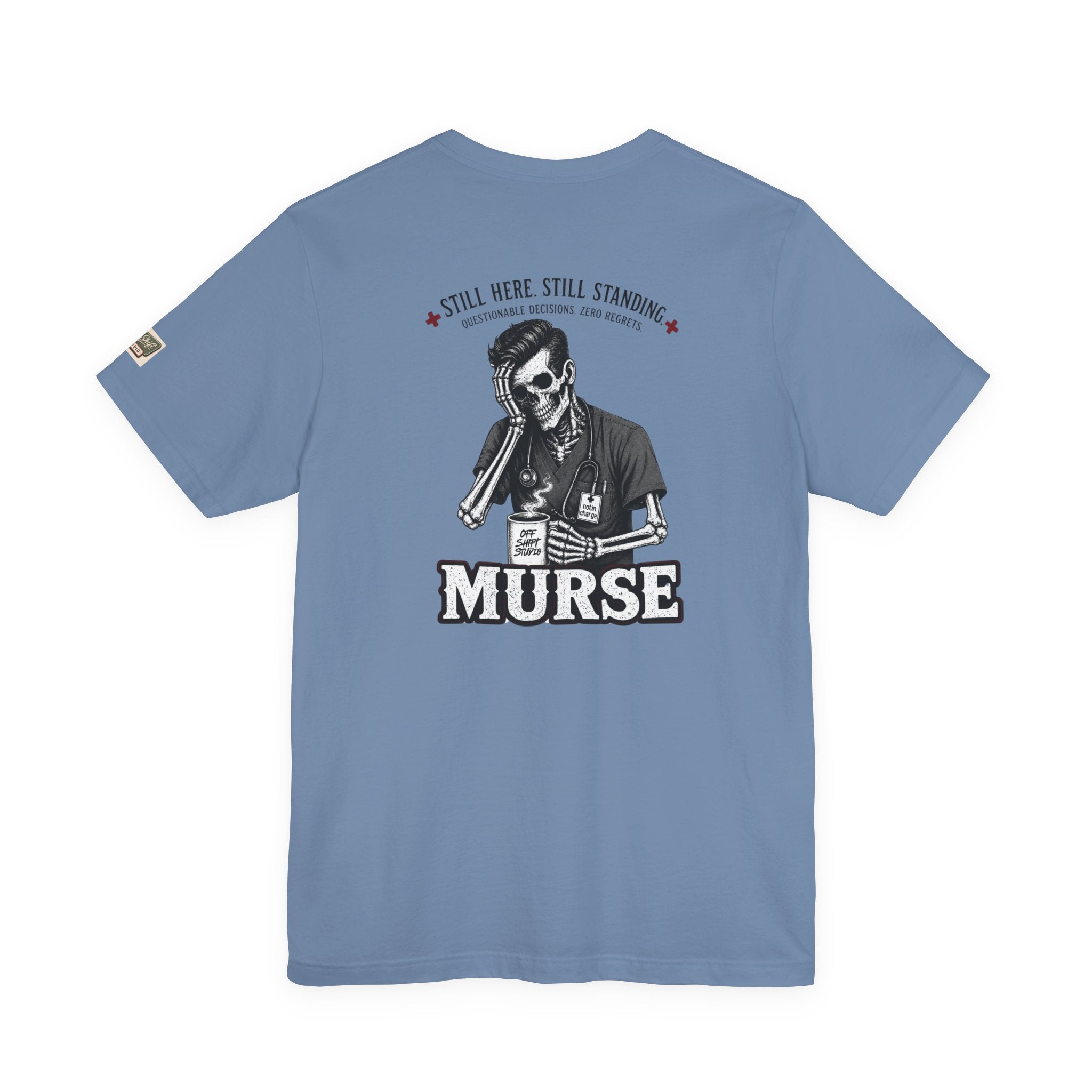 Murse Skeleton Nurse Graphic Tee — Back Print | Male Nurse Gift