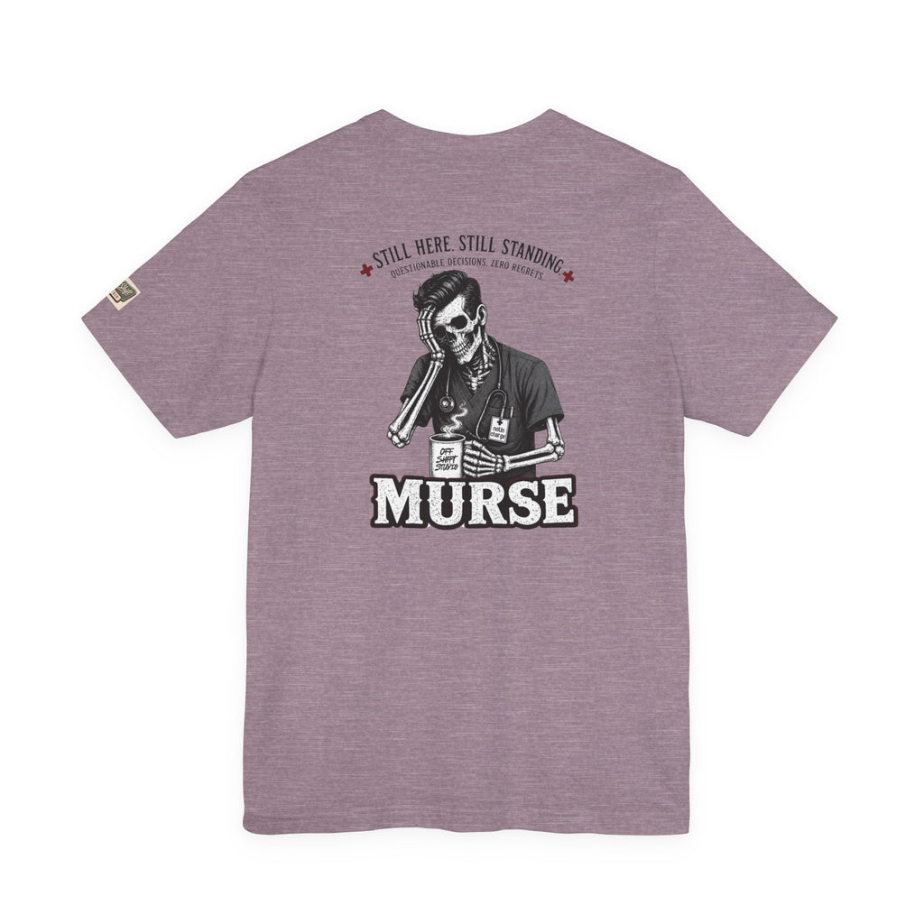 Murse Skeleton Nurse Graphic Tee — Back Print | Male Nurse Gift