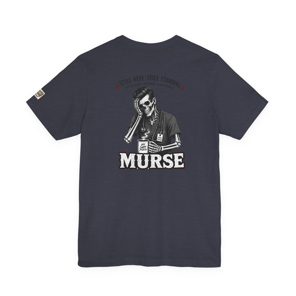 Murse Skeleton Nurse Graphic Tee — Back Print | Male Nurse Gift