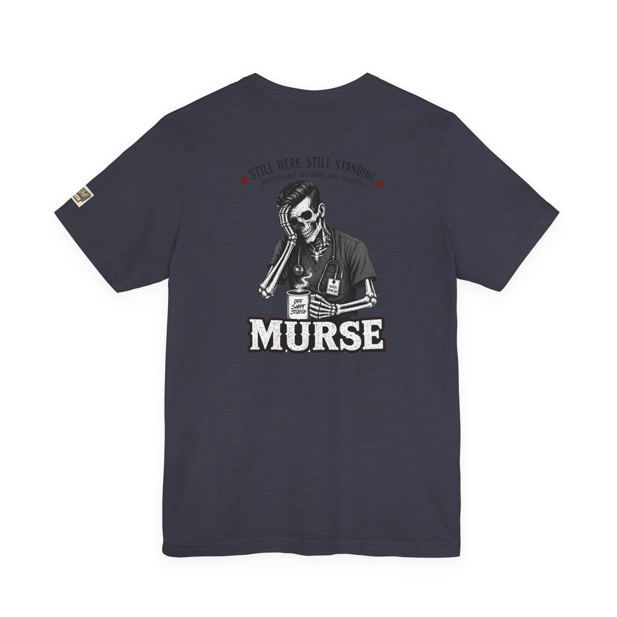 Murse Skeleton Nurse Graphic Tee — Back Print | Male Nurse Gift