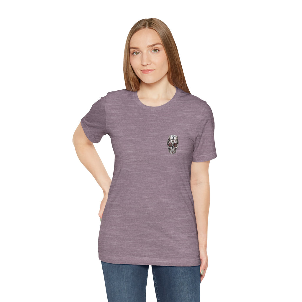 Emergency Nurse Shirt | Gothic Floral Nurse Tee | Vintage Tattoo Style ER Nurse T-Shirt | Bella & Canvas