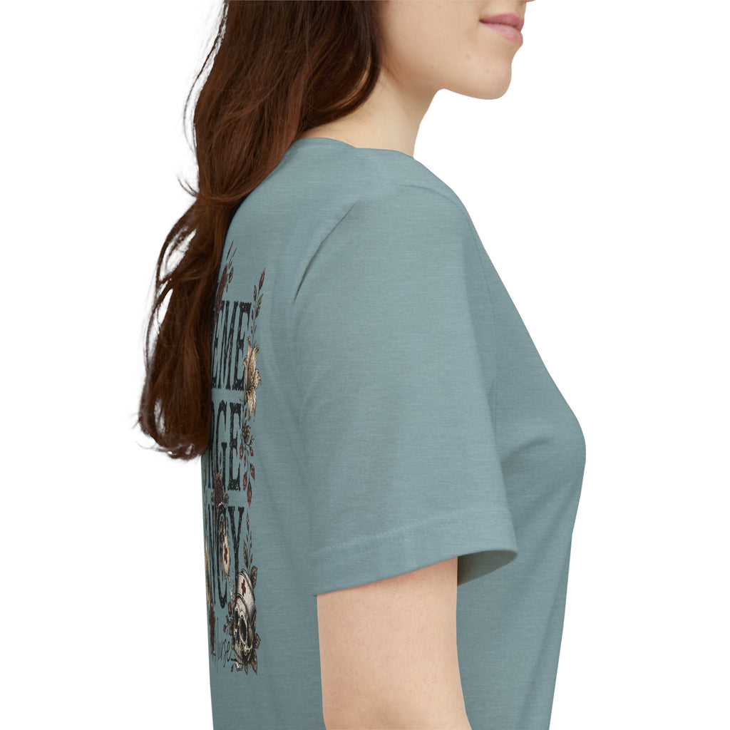 Emergency Nurse Shirt | Gothic Floral Nurse Tee | Vintage Tattoo Style ER Nurse T-Shirt | Bella & Canvas