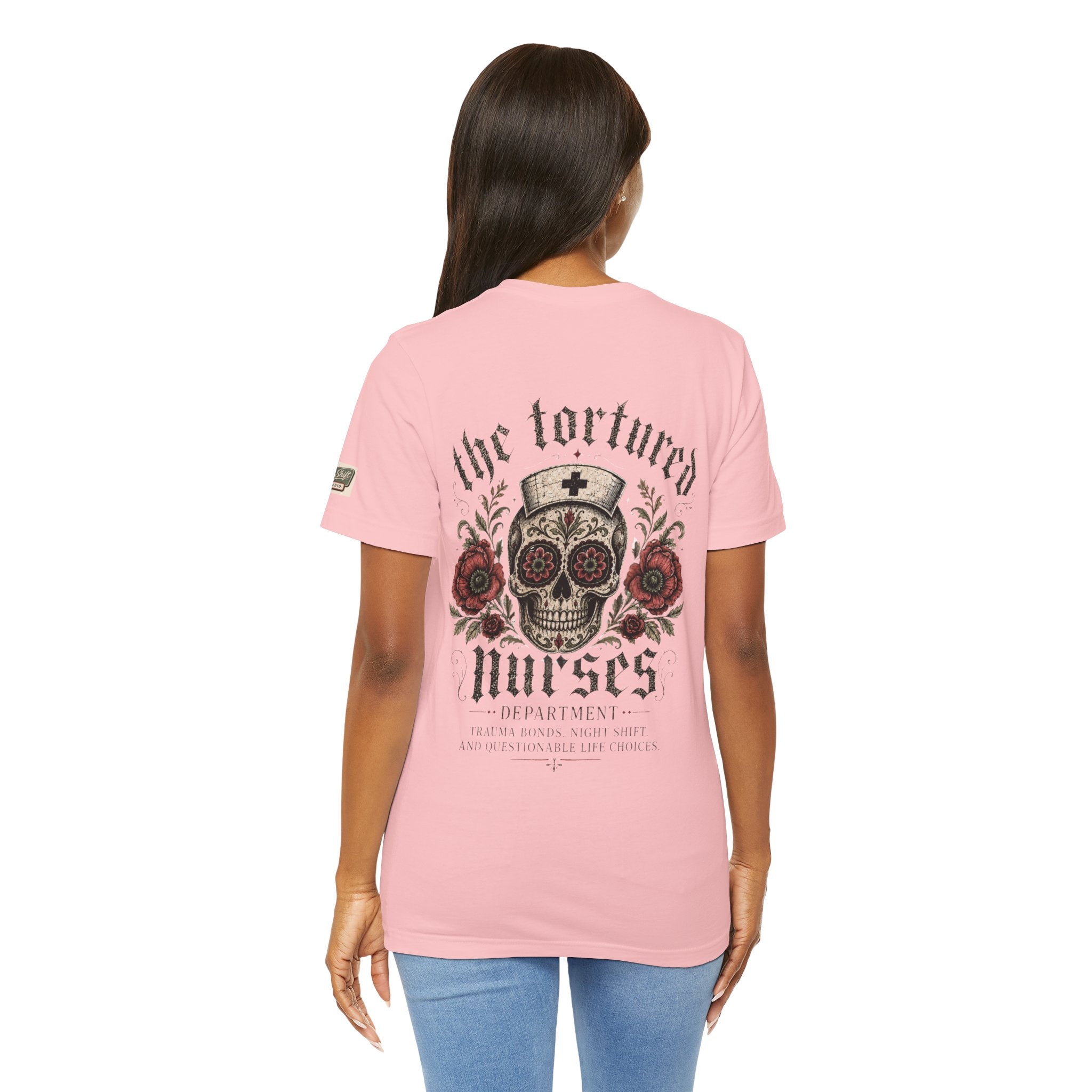 The Tortured Nurses Tee | Gothic Nurse Skull Shirt | Vintage Tattoo Medical Graphic Tee