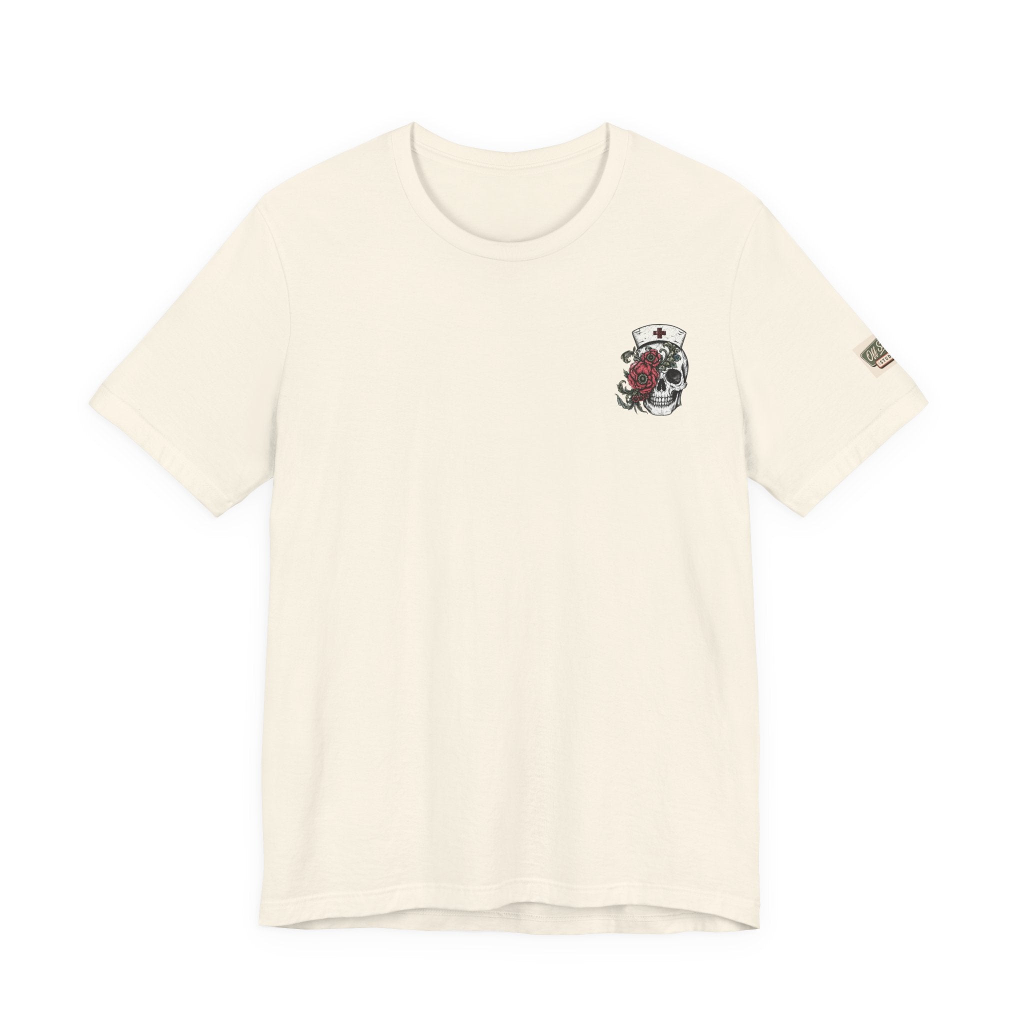 Night Shift Nurse Shirt | Skeleton Nurse T-Shirt | Tattoo Style Medical Shirt | Bella+Canvas