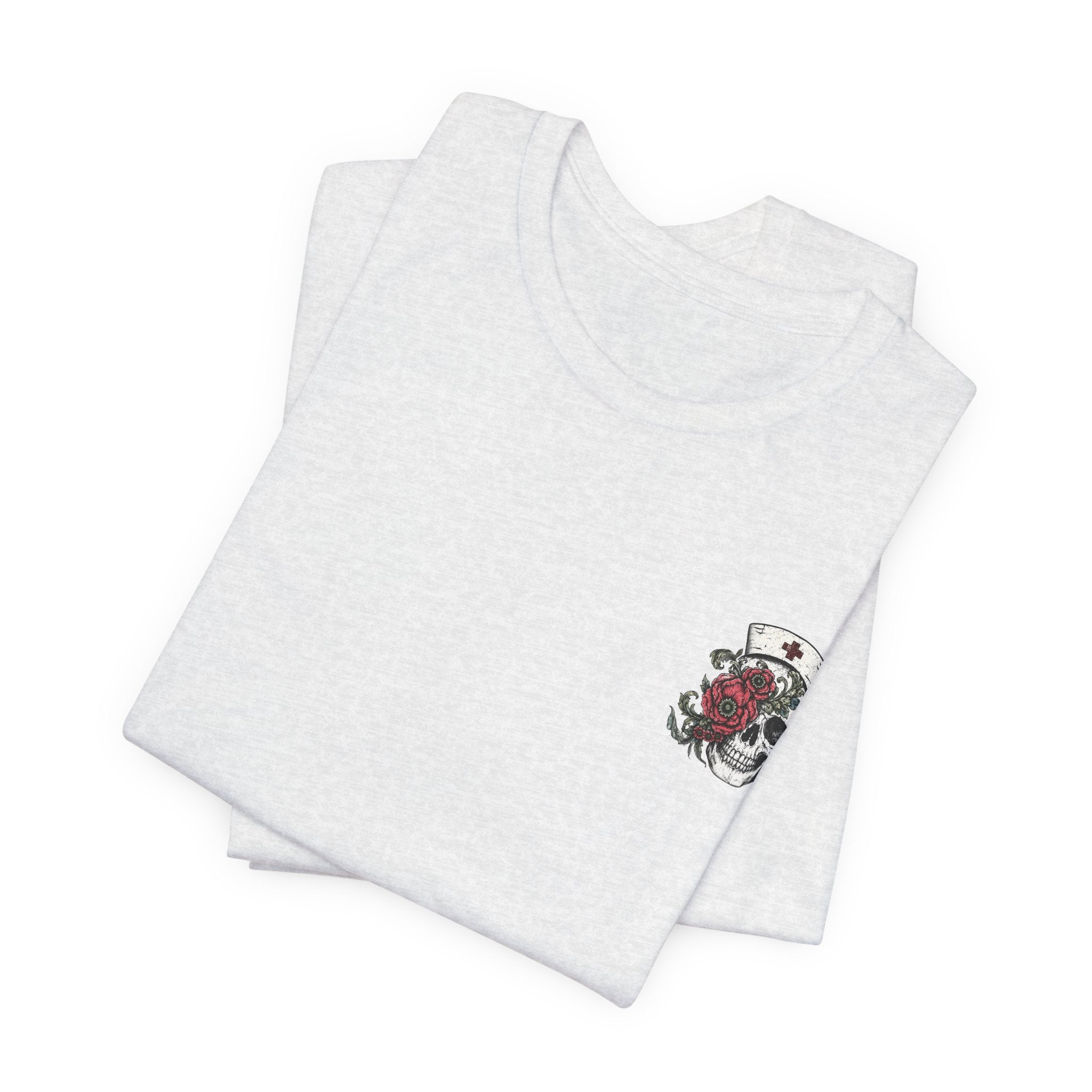 Night Shift Nurse Shirt | Skeleton Nurse T-Shirt | Tattoo Style Medical Shirt | Bella+Canvas
