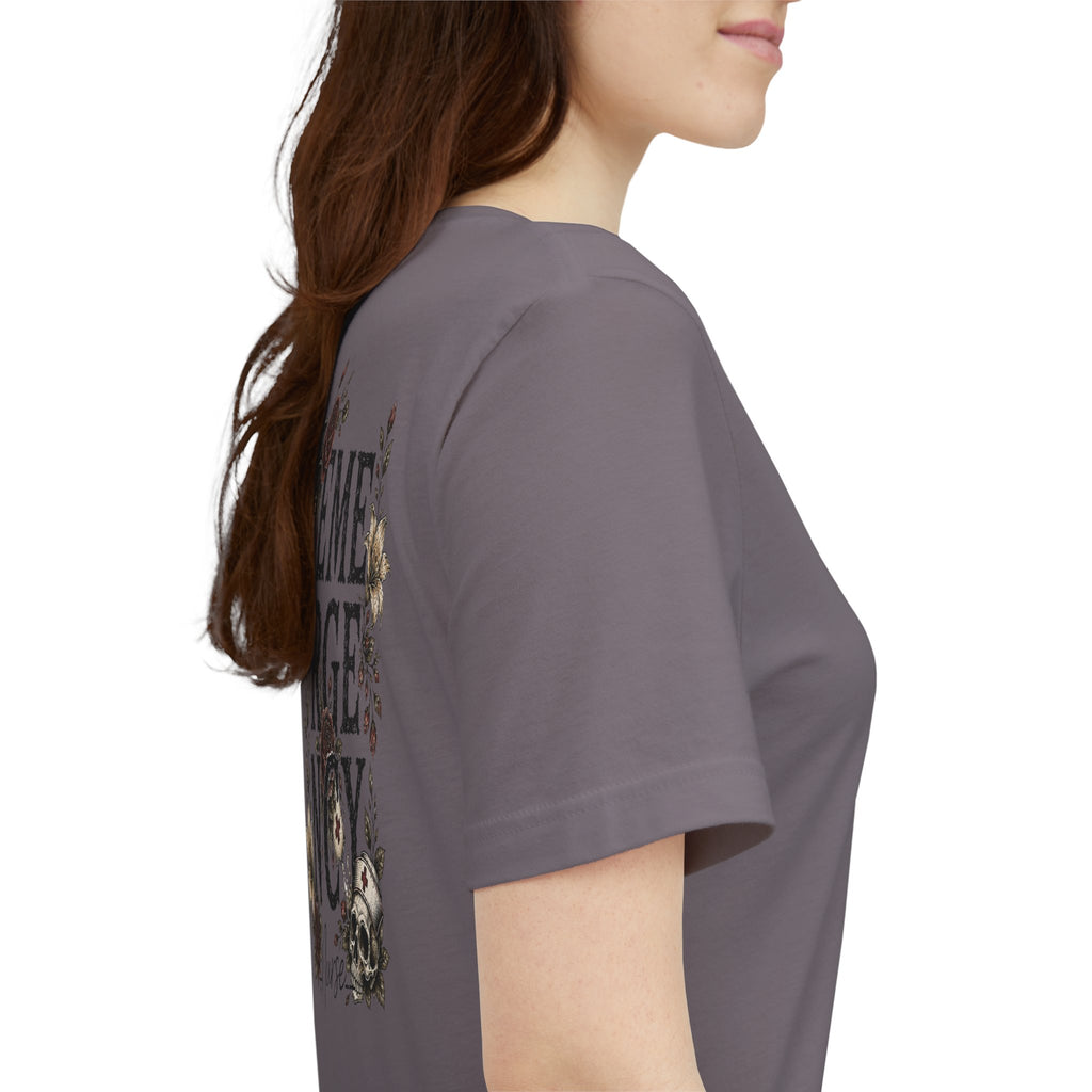 Emergency Nurse Shirt | Gothic Floral Nurse Tee | Vintage Tattoo Style ER Nurse T-Shirt | Bella & Canvas