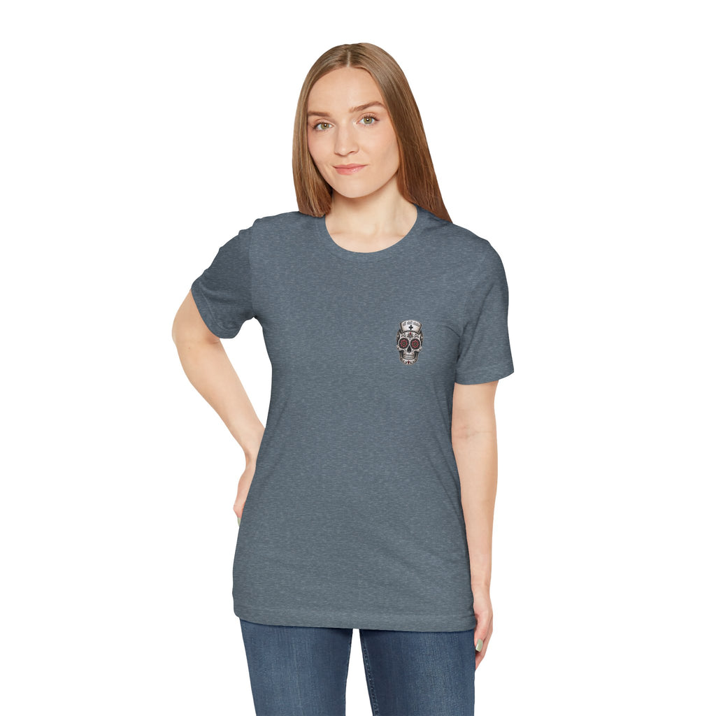 Emergency Nurse Shirt | Gothic Floral Nurse Tee | Vintage Tattoo Style ER Nurse T-Shirt | Bella & Canvas