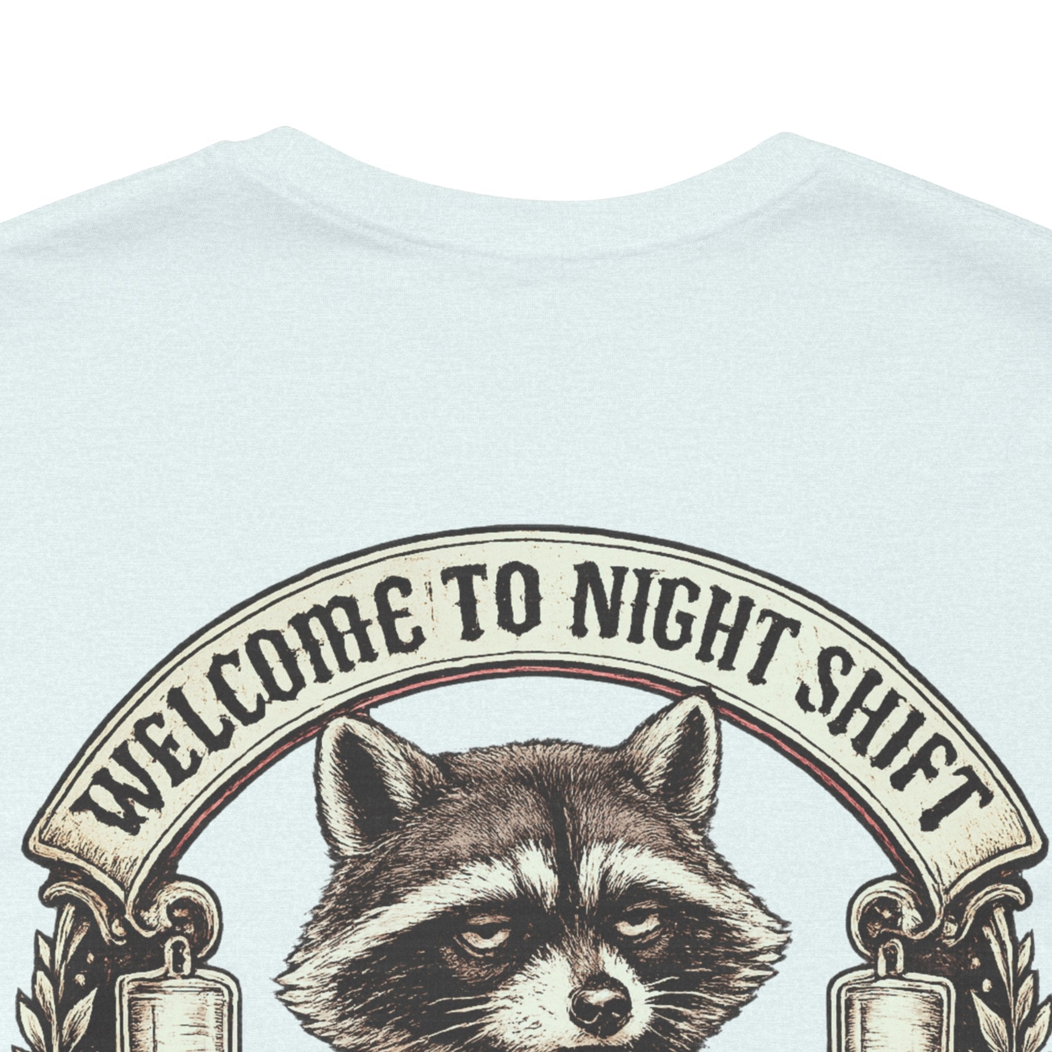 Night Shift Raccoon Nurse T-Shirt — "Welcome to Night Shift" Work Tee for Nurses & Healthcare