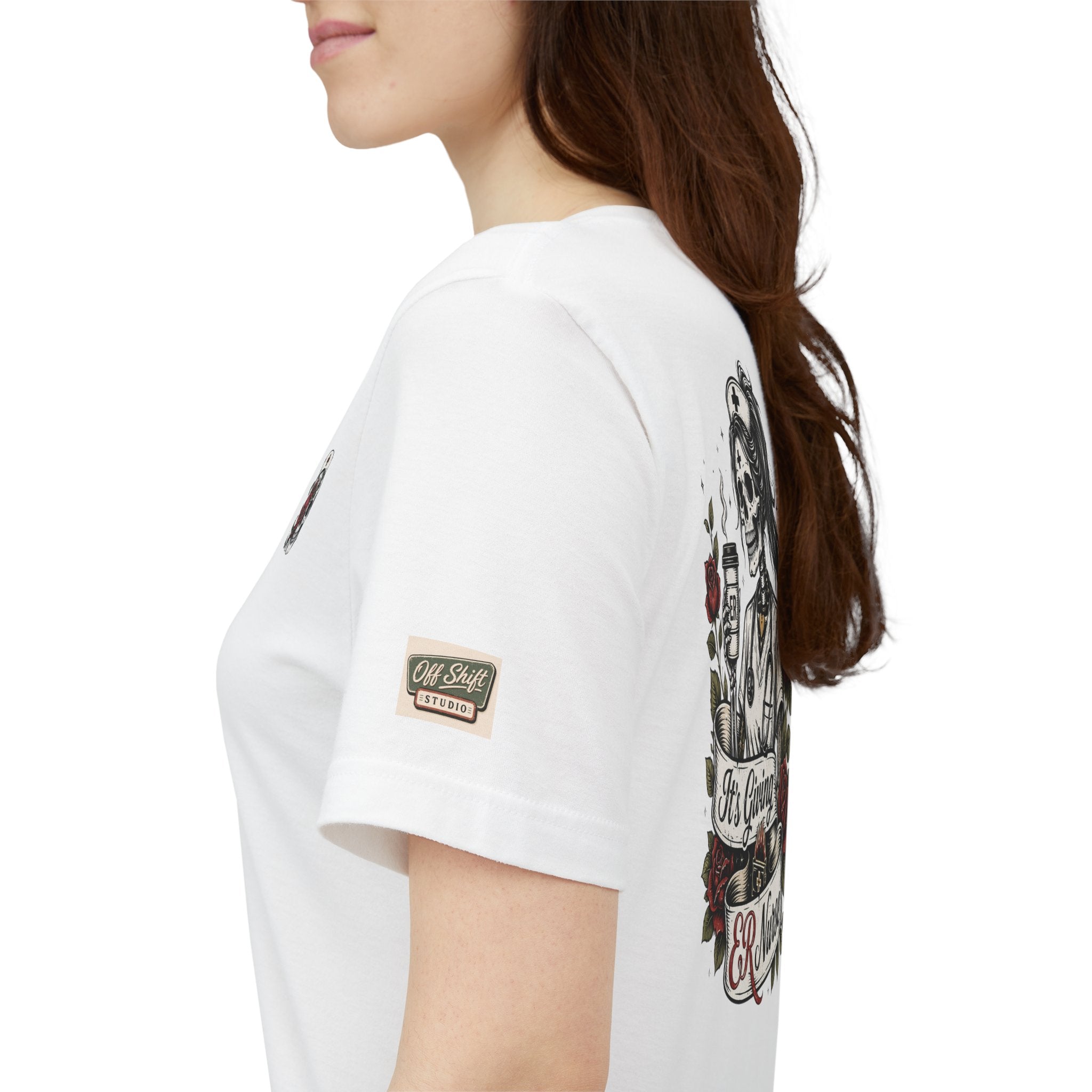 ER Nurse Skull Tee — "It's Giving ER Nurse" Graphic T-Shirt