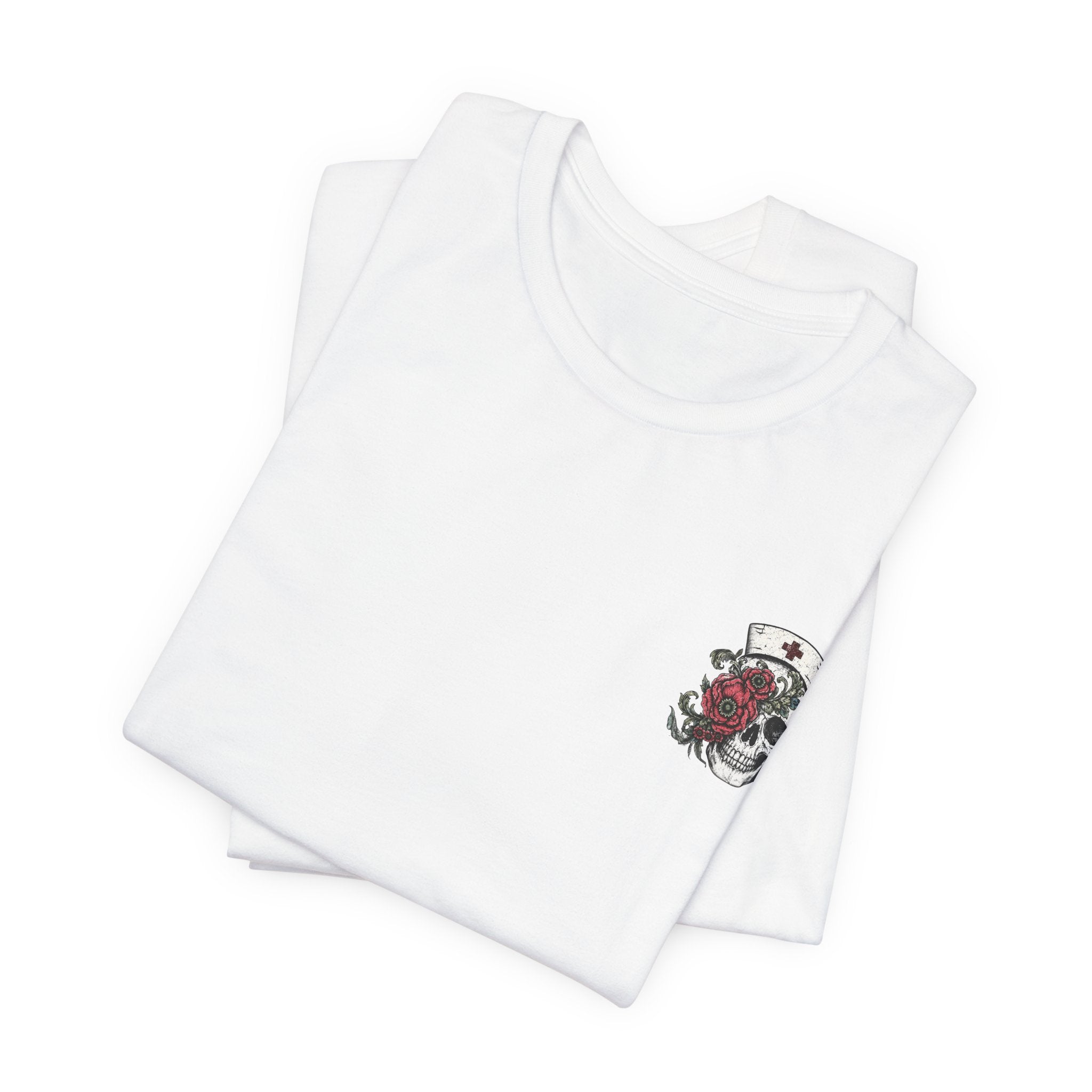 Night Shift Nurse Shirt | Skeleton Nurse T-Shirt | Tattoo Style Medical Shirt | Bella+Canvas