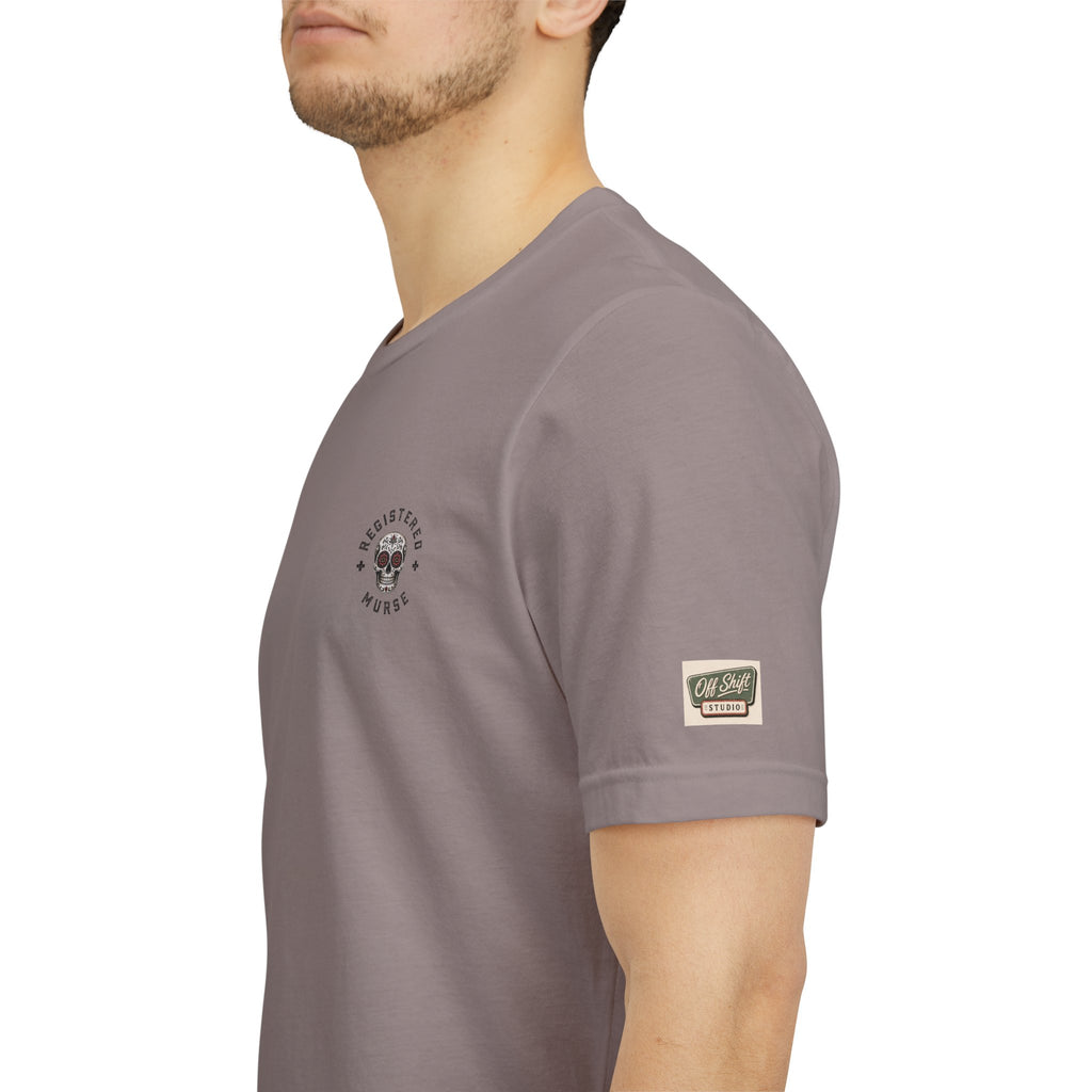 Murse Skeleton Nurse Graphic Tee — Back Print | Male Nurse Gift
