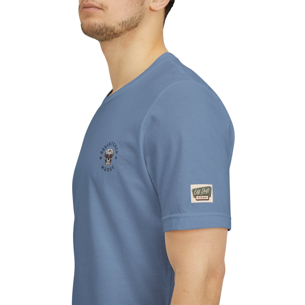 Murse Skeleton Nurse Graphic Tee — Back Print | Male Nurse Gift