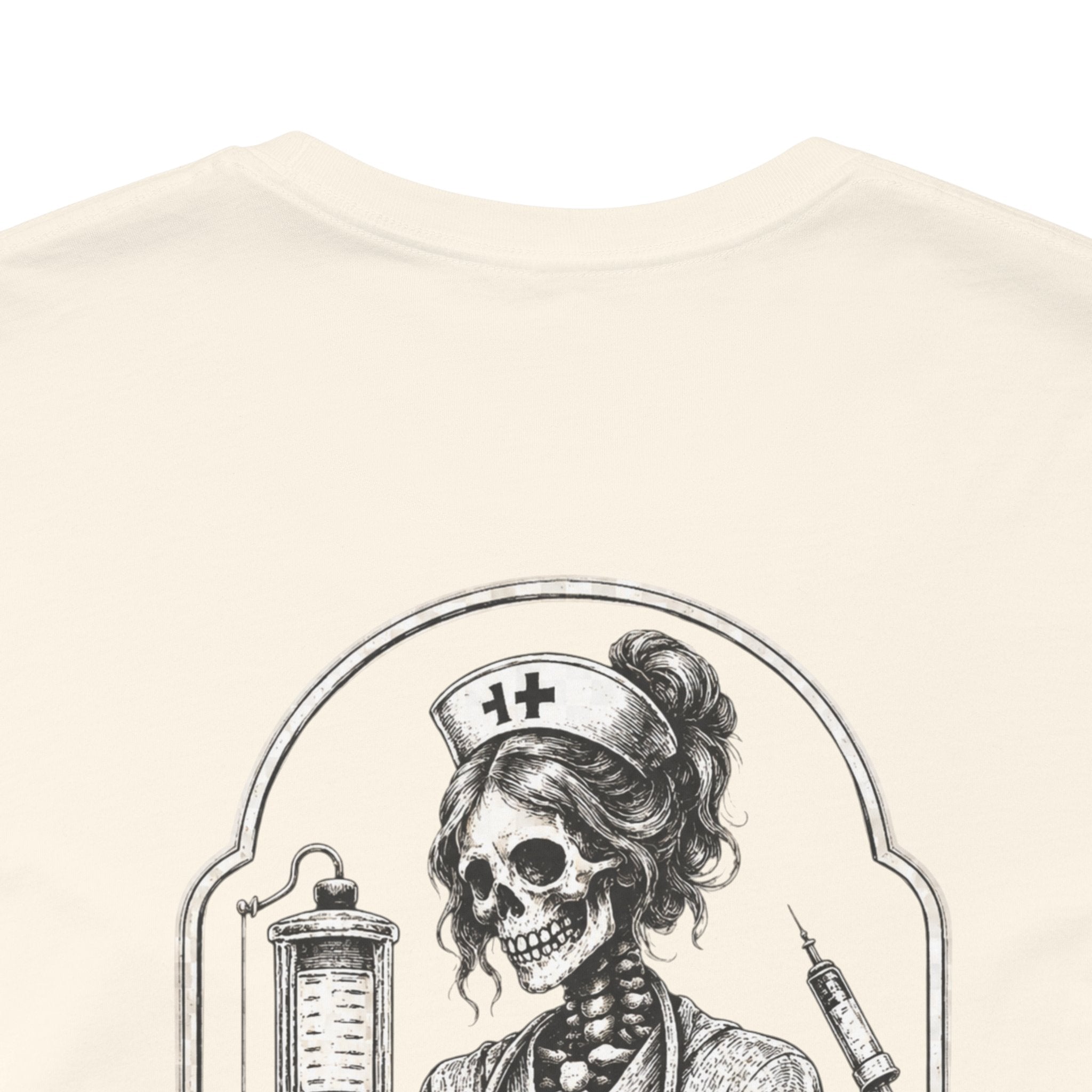 Night Shift Nurse Shirt | Skeleton Nurse T-Shirt | Tattoo Style Medical Shirt | Bella+Canvas