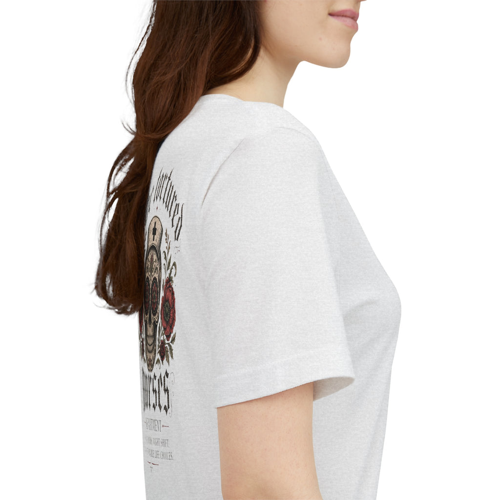 The Tortured Nurses Tee | Gothic Nurse Skull Shirt | Vintage Tattoo Medical Graphic Tee